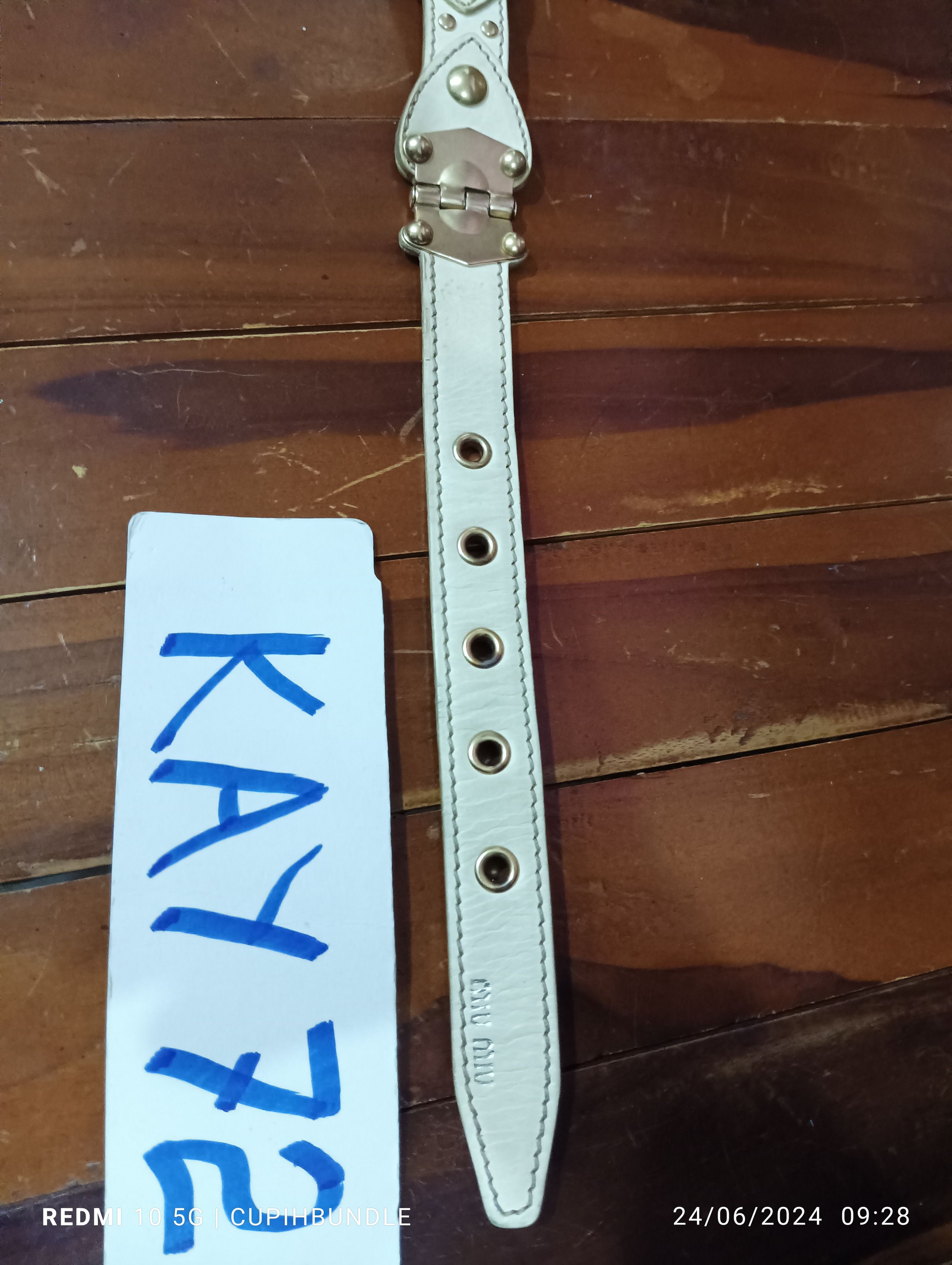 Miu Miu MIU MIU LEATHER BUCKLE BELT Size ONE SIZE - 11 Thumbnail