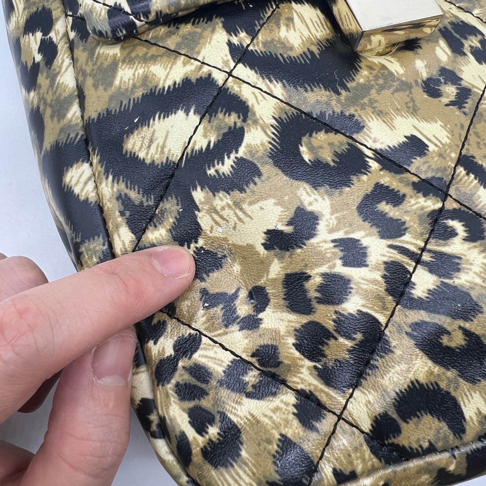 Other Vince Camuto Quilted Leather Crossbody - Doty Purse Leopard Size ONE SIZE - 7 Thumbnail