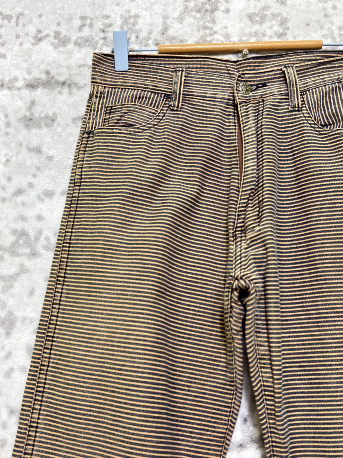 Japanese Brand Vintage Piko Hickory Striped Denim Jeans Size US 28 / EU 44 - 4 Thumbnail