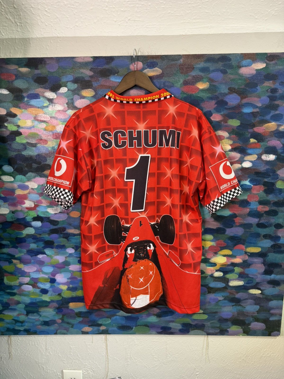Vintage vintage Michael Schumacher Ferrari F1 polo jersey T-shirt. Size US XL / EU 56 / 4 - 4 Thumbnail