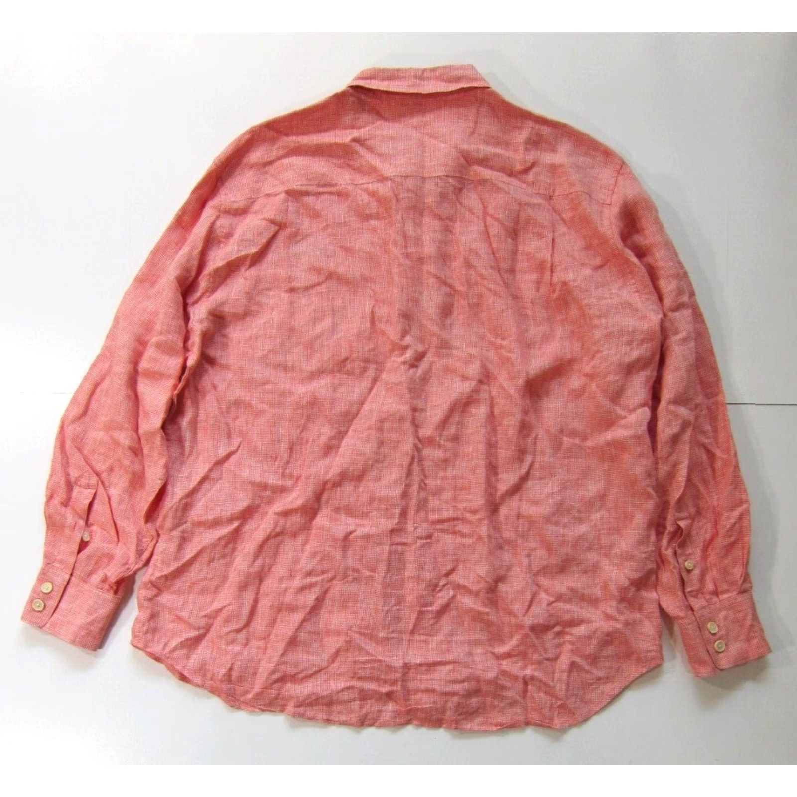 Tommy Bahama Tommy Bahama Linen Orange Golf Grandote Peaks Button Down Long Sleeve Shirt XL Mens Size US XL / EU 56 / 4 - 2 Thumbnail