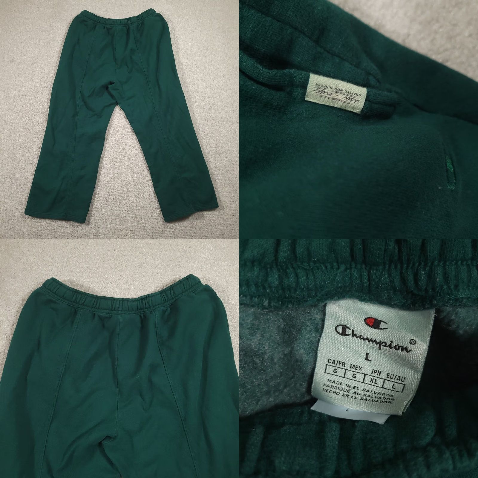 Champion Champion Sweatpants Women's Green Vintage Wide-Leg Size Large Size 30" / US 8 / IT 44 - 8 Thumbnail