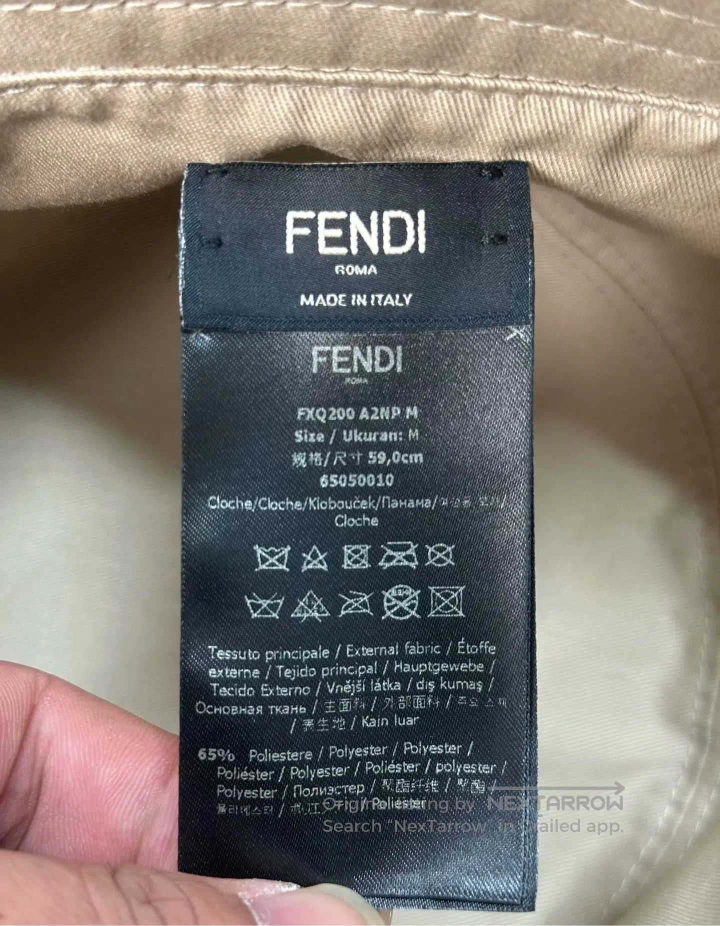 Fendi FENDI size M Monogram All-over Printed Logo Fisherman's Ca Size ONE SIZE - 4 Thumbnail
