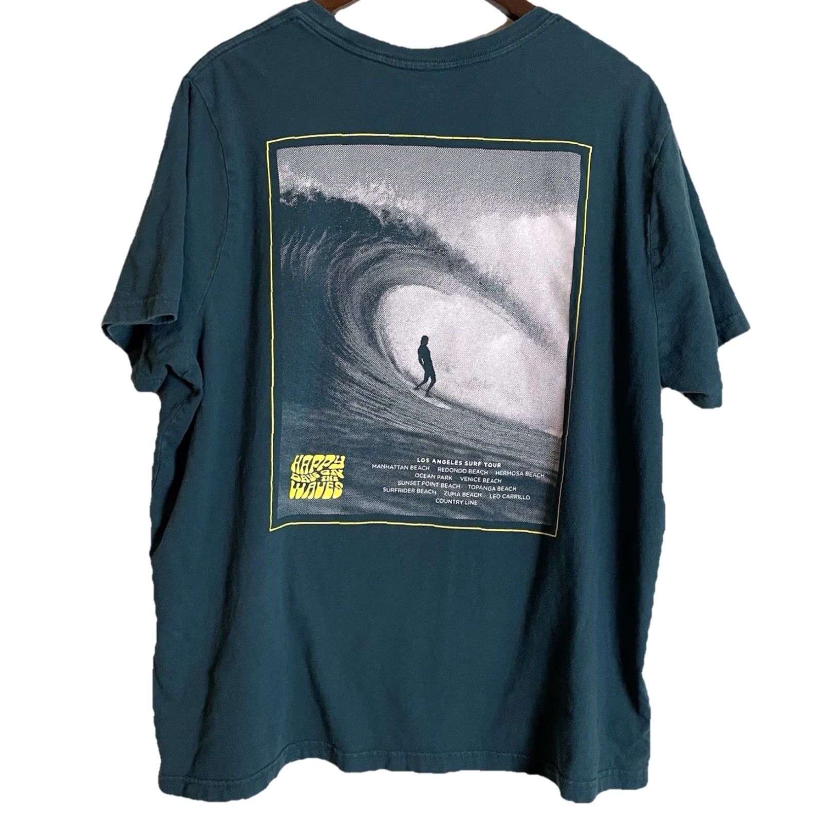 Altea On Surfing Tee Happy Days On The Waves Teal Short Sleeve T-shirt XXL Beach Surfer Clothing Men T-Shirt Size US XXL / EU 58 / 5 - 2 Thumbnail