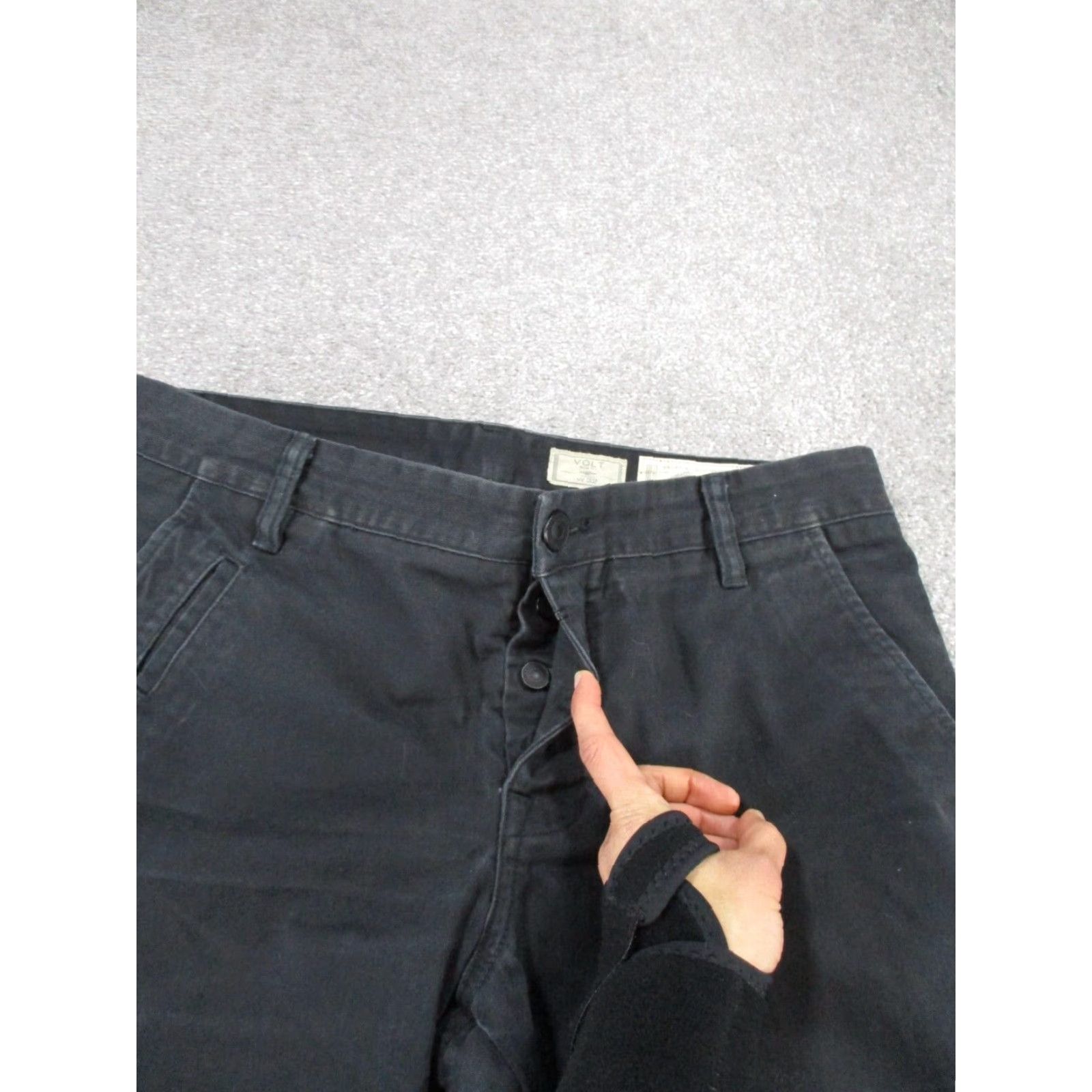 Allsaints AllSaints Slim Fit Chinos Mens 32 Black Pants Size US 32 / EU 48 - 3 Thumbnail
