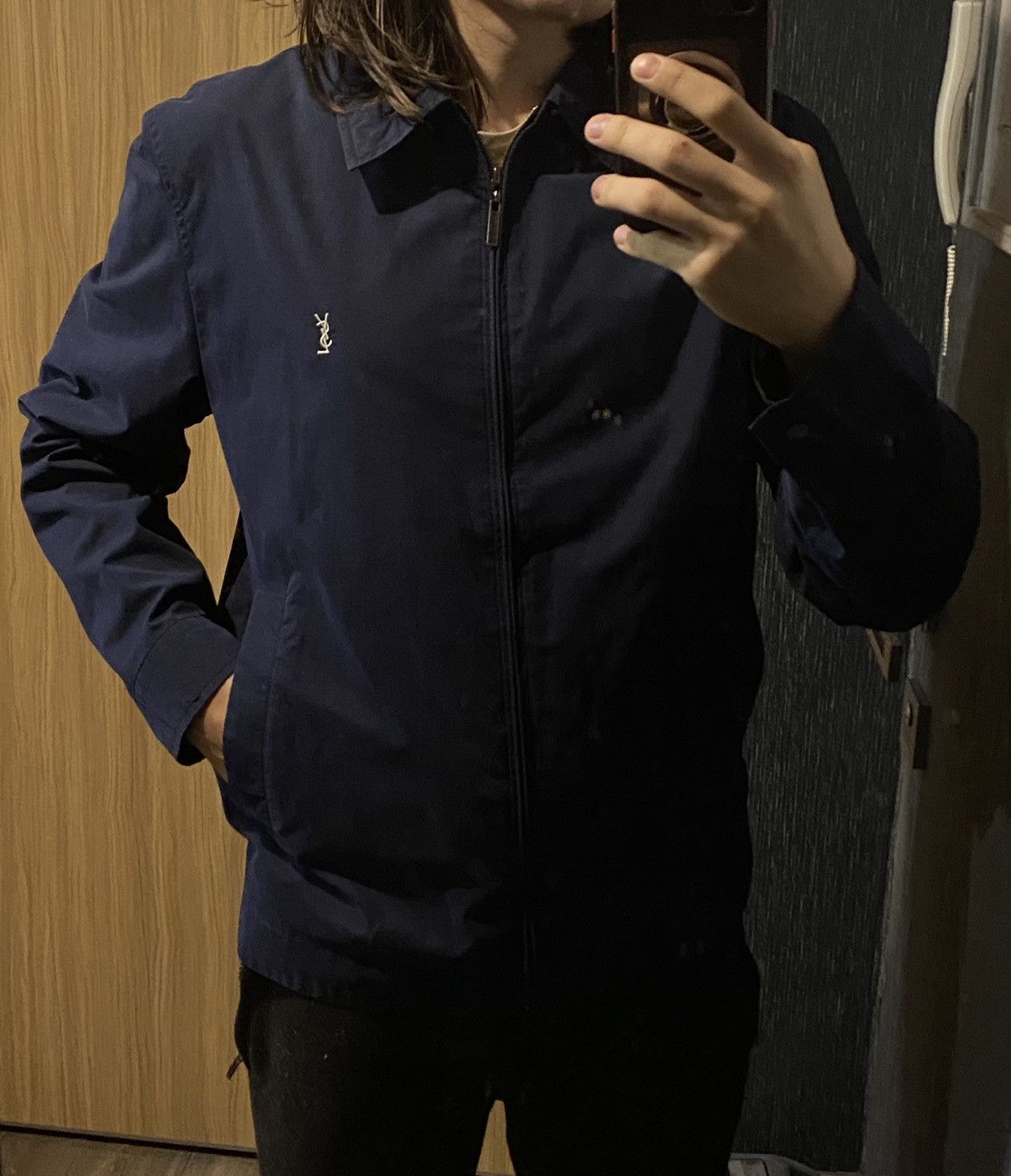 Yves Saint Laurent Autumn YSL Jacket Dark Navy YSL Bomber Size US M / EU 48-50 / 2 - 18 Thumbnail