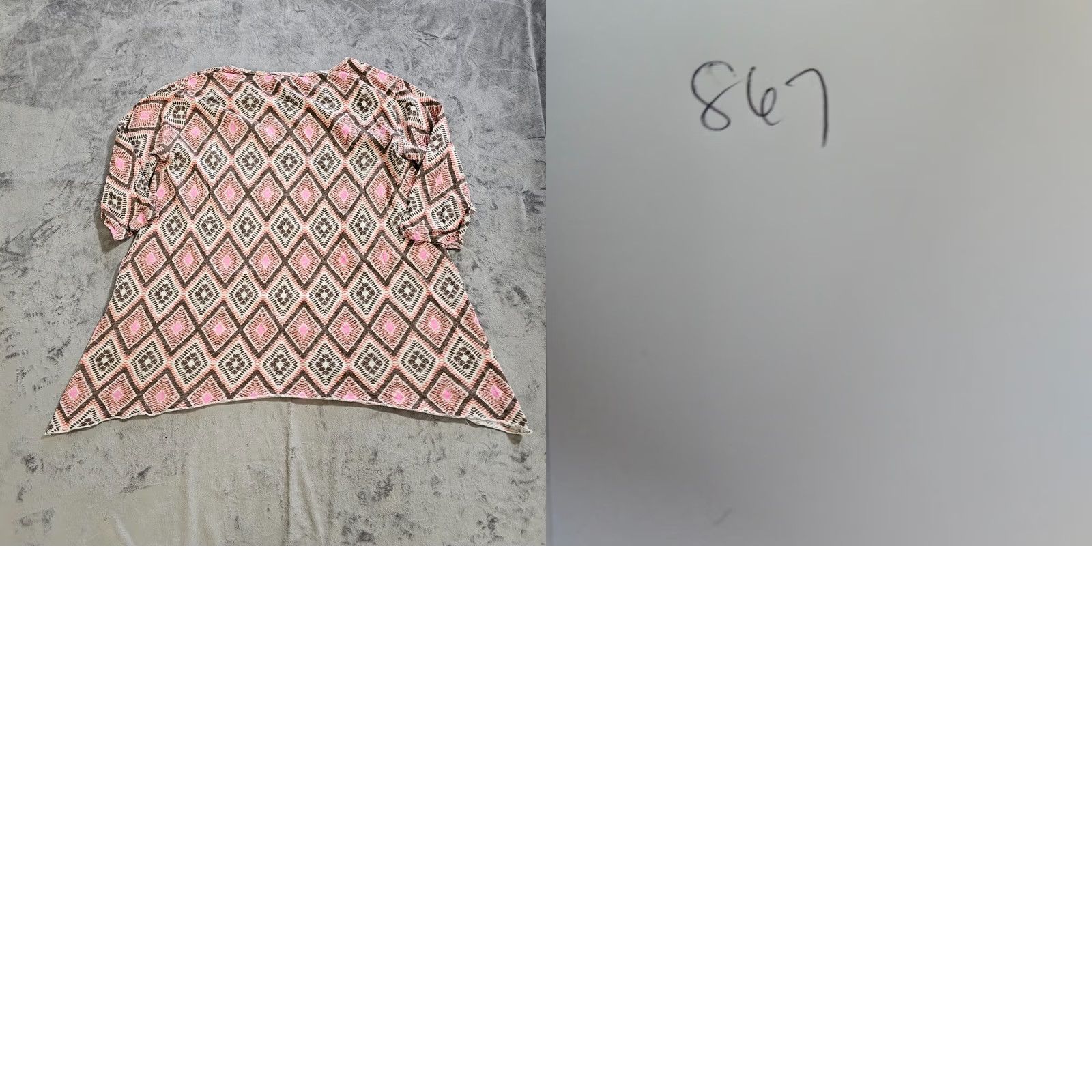 Pinko Fresh Produce Top Shirt Womens XL Pink Brown Short Sleeve Flowy Pockets Casual Size XL / US 12-14 / IT 48-50 - 8 Thumbnail