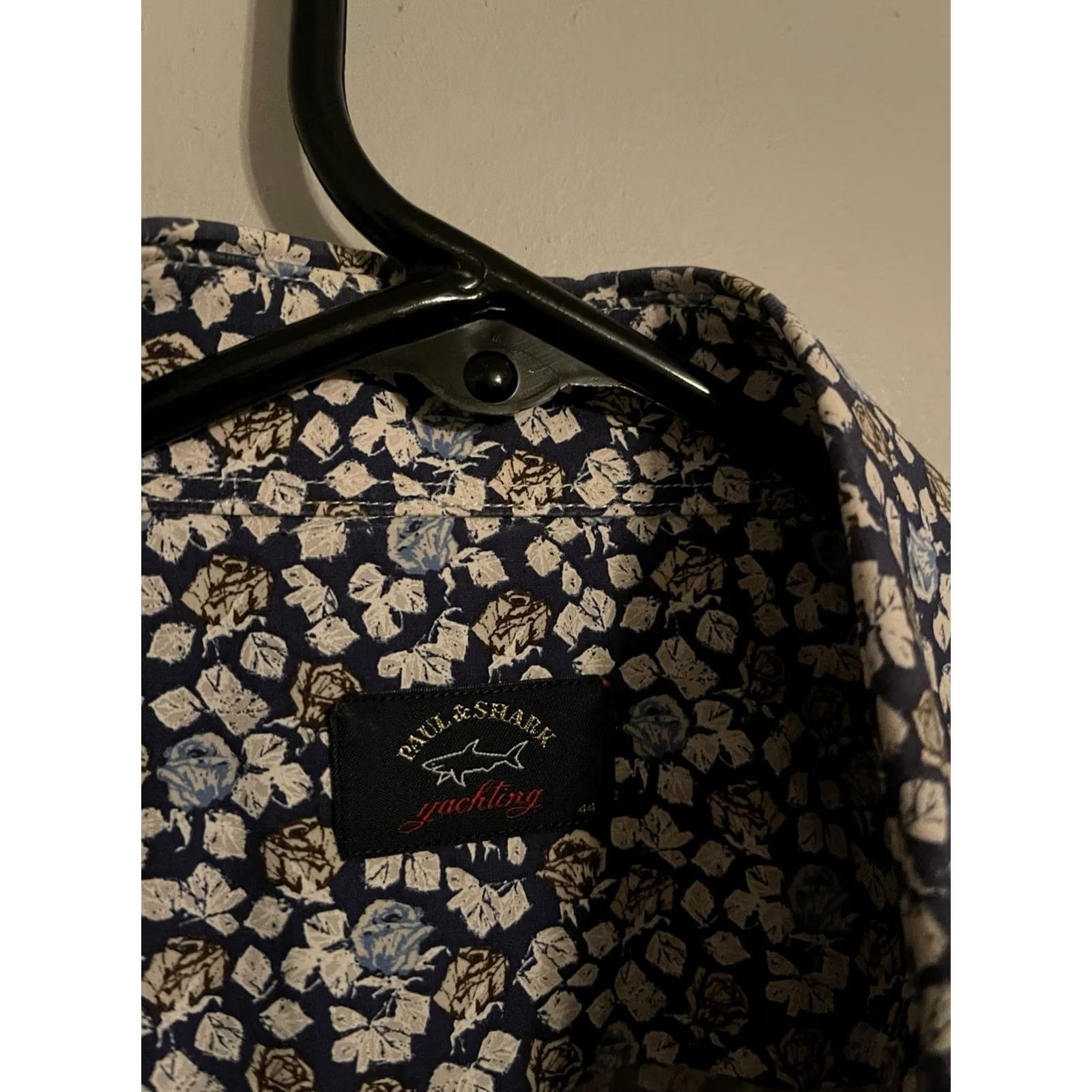 Paul & Shark Paul & Shark Yachting S/S Button Up Floral Casual Shirt Men's 44 XLarge Blue Cotton Flower Shirt Size US XXL / EU 58 / 5 - 3 Thumbnail
