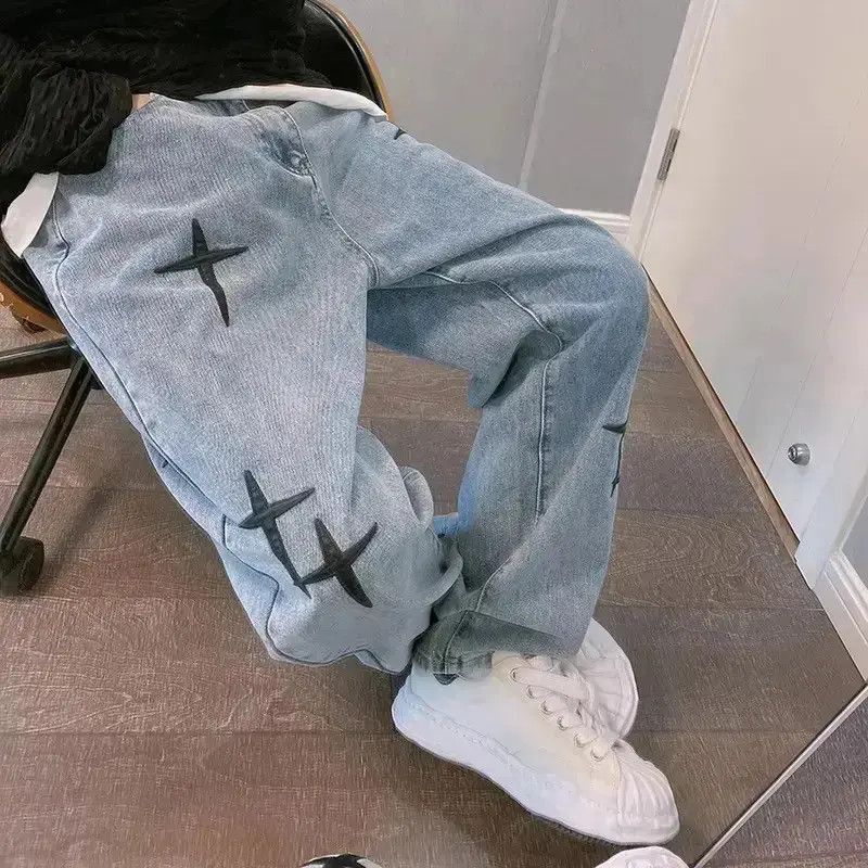 Japanese Brand Casual Loose Streetwear Cross Jeans Pants Trousers y2k Size US 32 / EU 48 - 1 Thumbnail