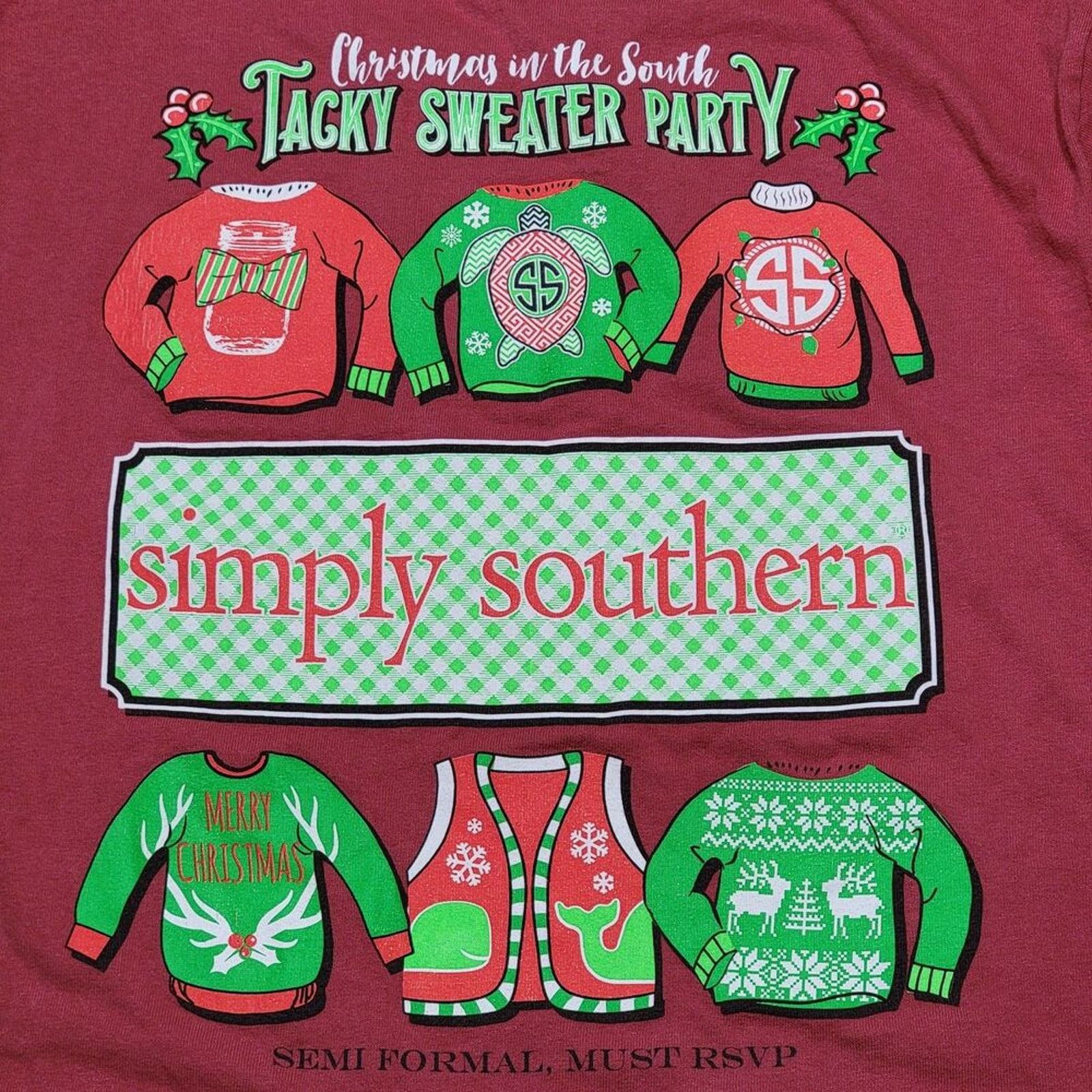 Other Simply Southern LS Unisex Tee "Tacky Sweater Party" - Medium Size M / US 6-8 / IT 42-44 - 2 Thumbnail
