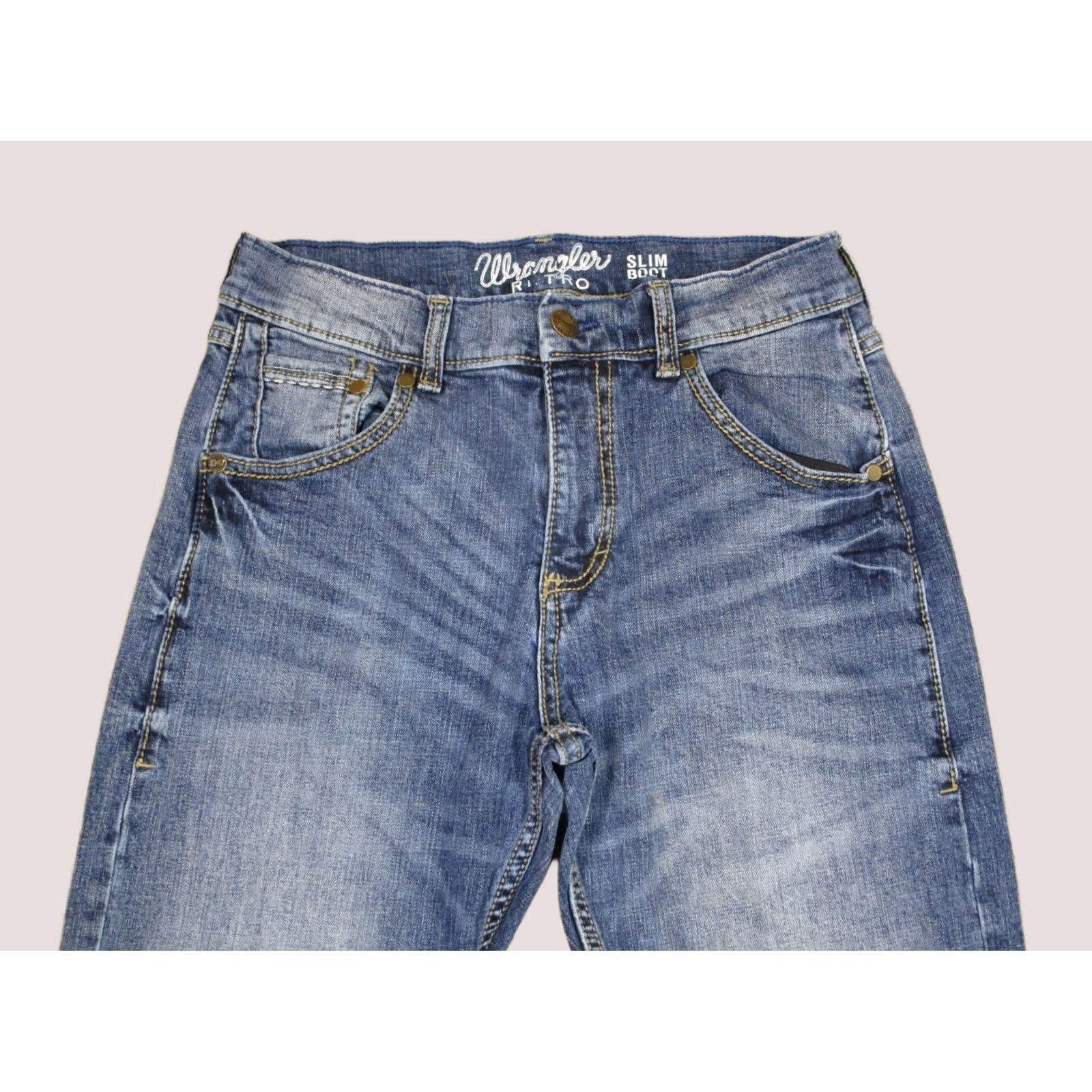 Wrangler Wrangler Retro Jeans Men 30x30 Slim Bootcut Blue Denim Size US 30 / EU 46 - 1 Thumbnail