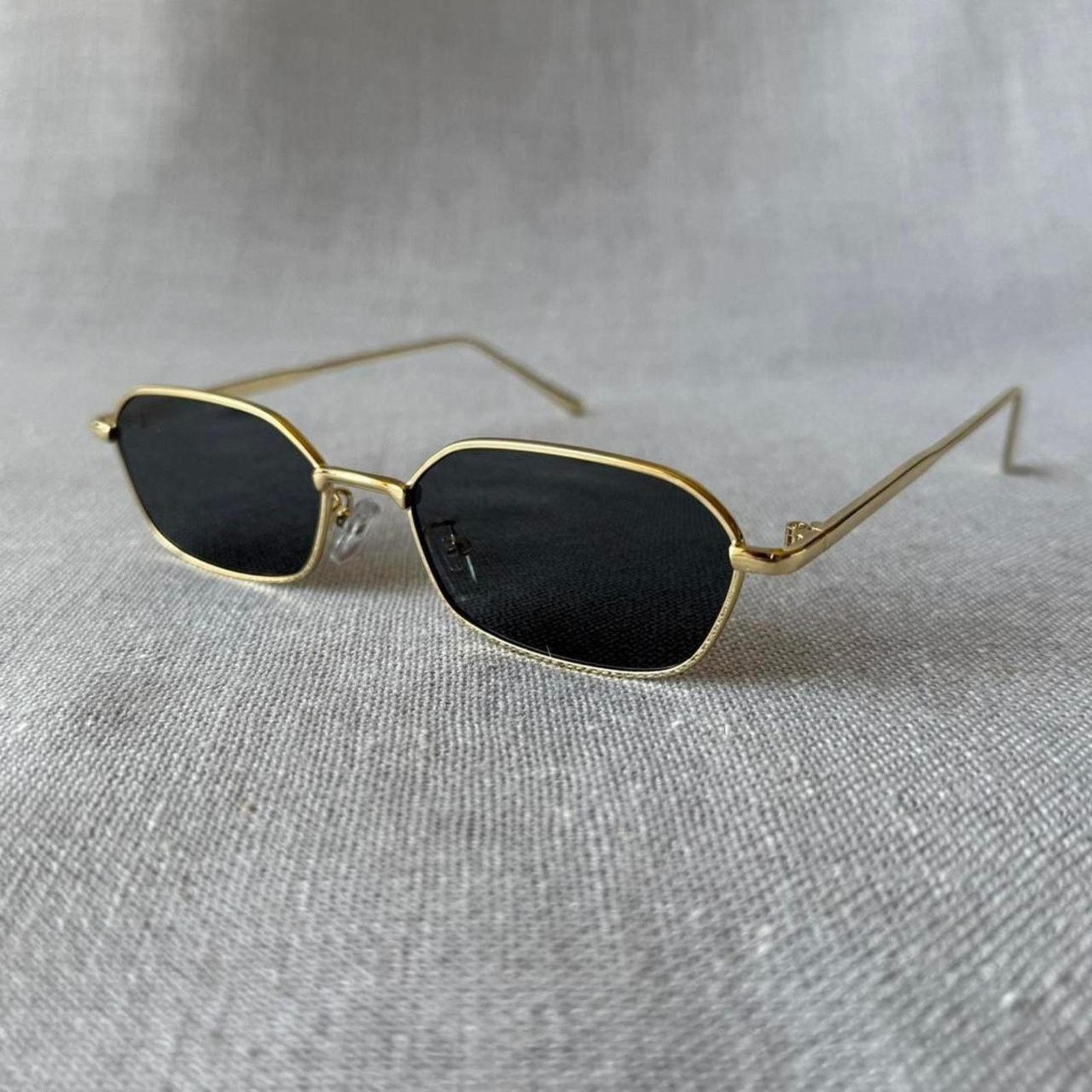 Other Sleek rectangle gold frame sunglasses MENS2 Size ONE SIZE - 2 Thumbnail
