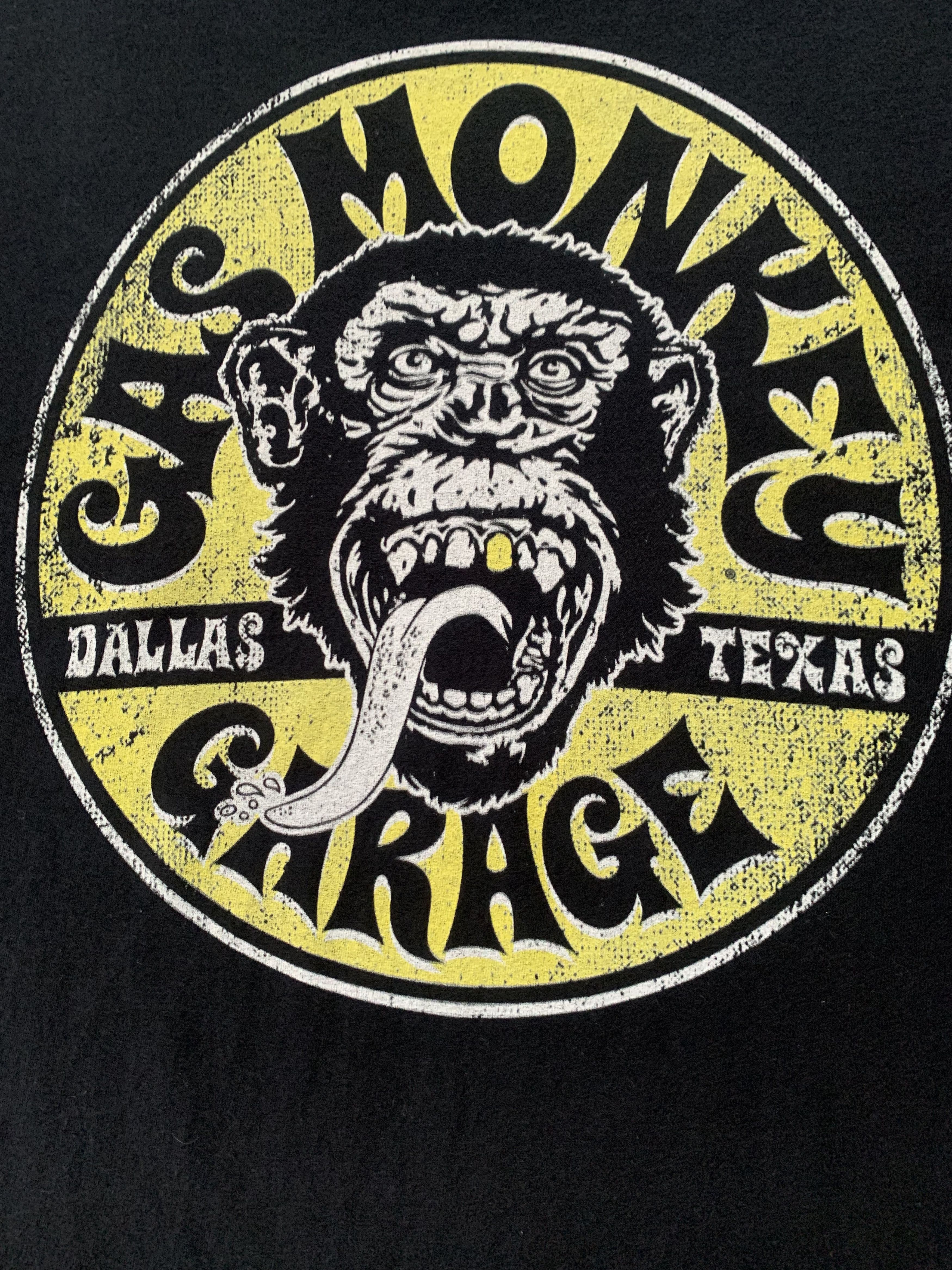 Fruit Of The Loom Vintage Gas Monkey Garage Black Printed T-Shirt Size US L / EU 52-54 / 3 - 6 Thumbnail