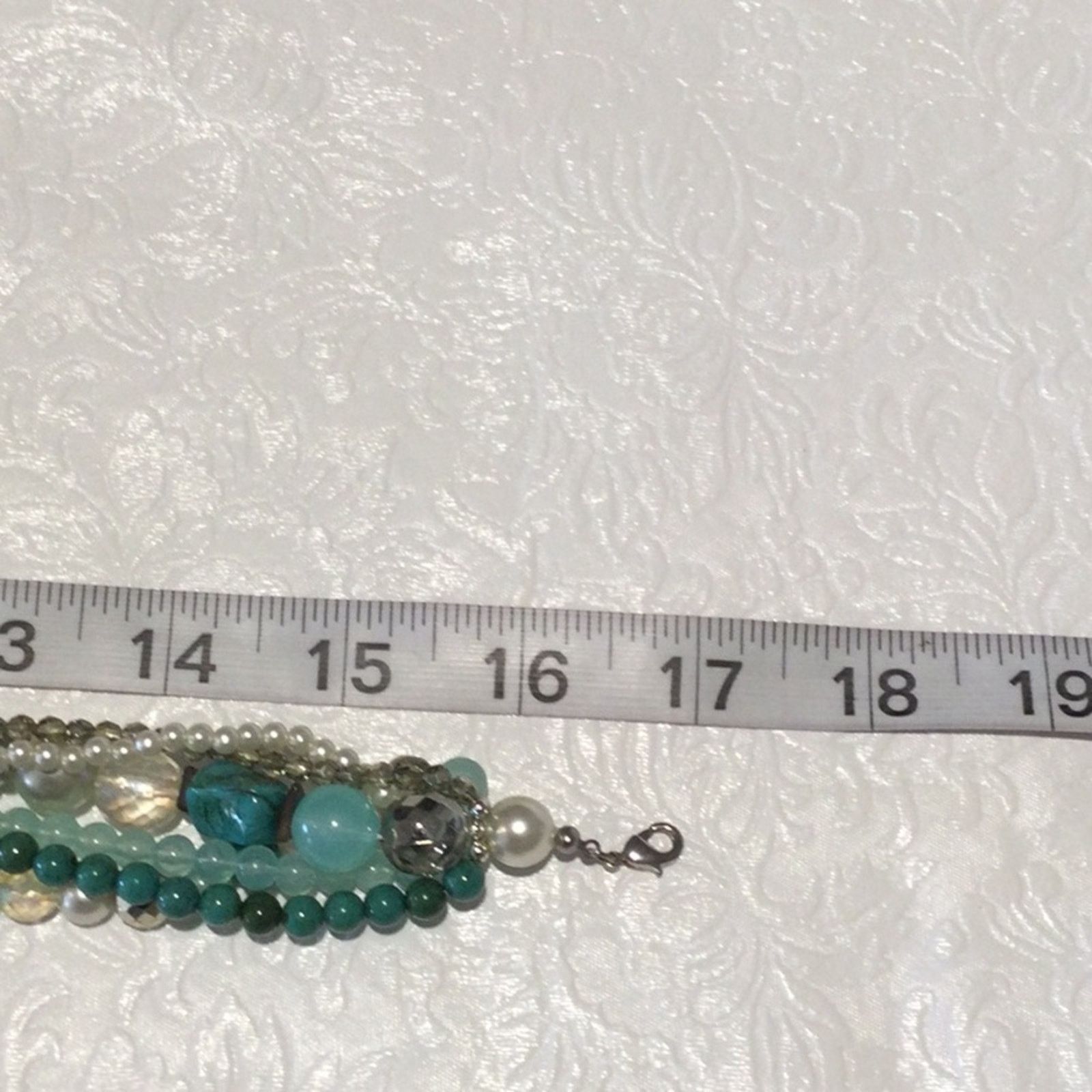 Other Multi-strand Turquoise, Clear, Blue and Silver Bead Necklace Size ONE SIZE - 16 Thumbnail