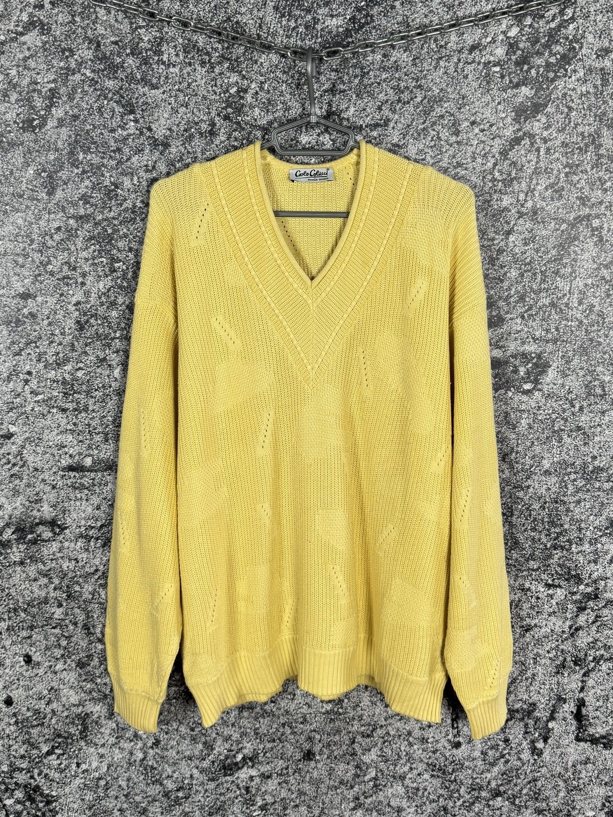 Carlo Colucci Carlo Colucci Moda Uomo V-Neck Vintage Wool Sweater Germany Size US XL / EU 56 / 4 - 1 Thumbnail
