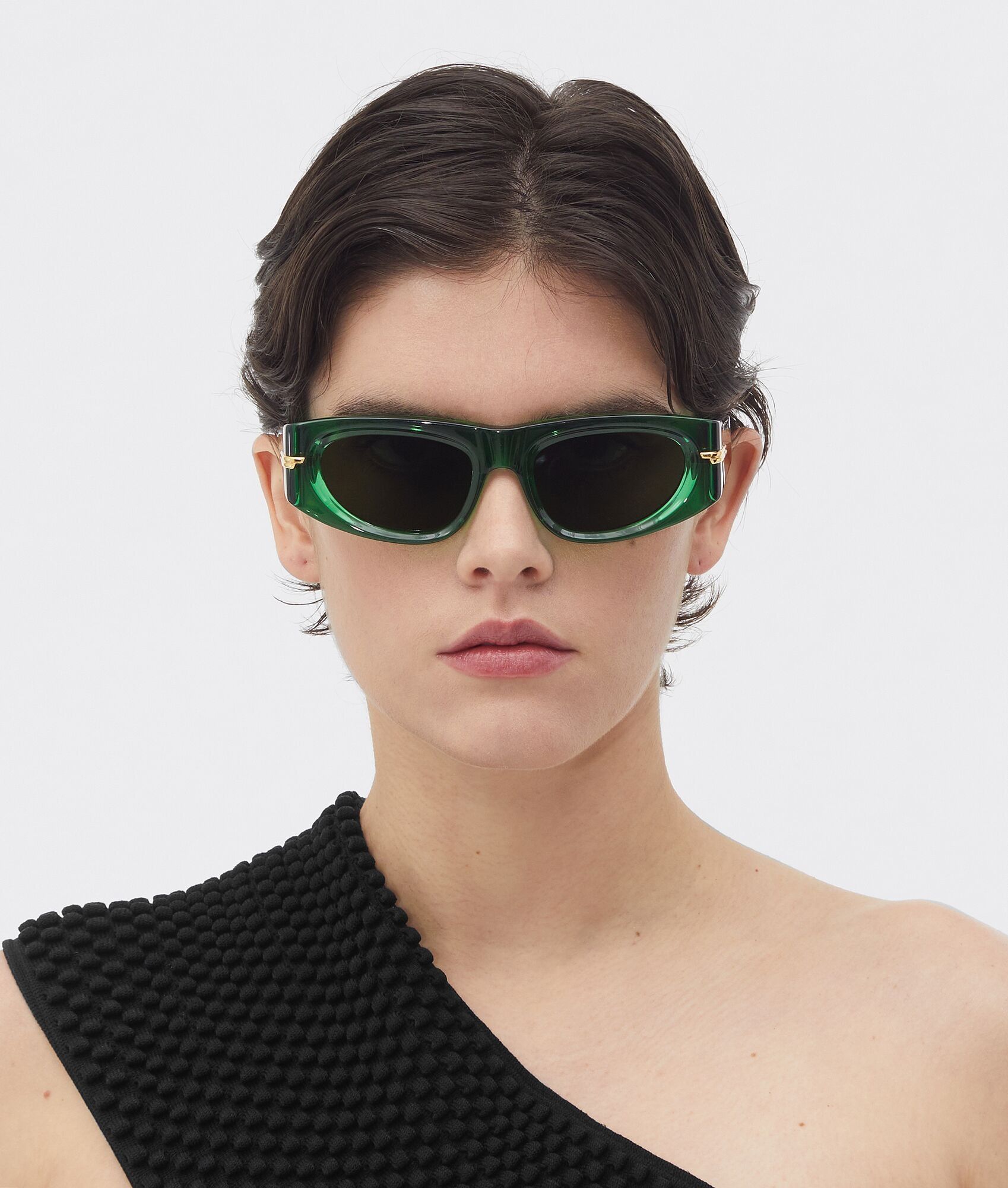 Bottega Veneta o1n1vont0525 Size: OS / Oval Sunglasses in Green Size ONE SIZE - 5 Thumbnail