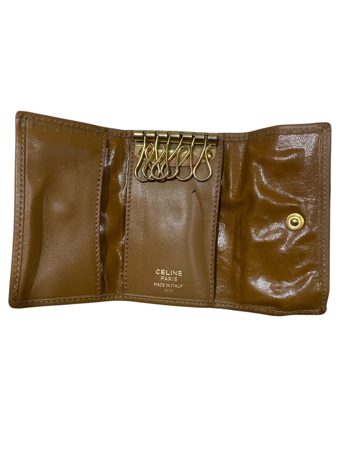 Celine Celine Paris Leather Key Holder With Silk Scarf Size ONE SIZE - 9 Thumbnail
