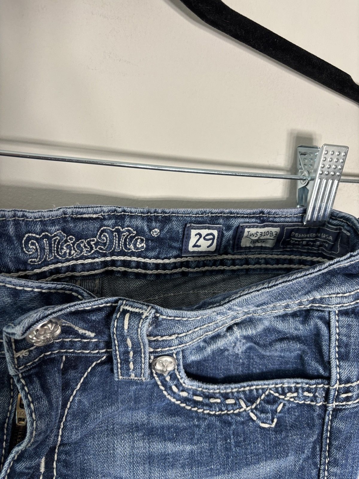 Miss Me Miss Me Jeans Cutoff Denim Shorts Size 29 Size 29" - 2 Thumbnail