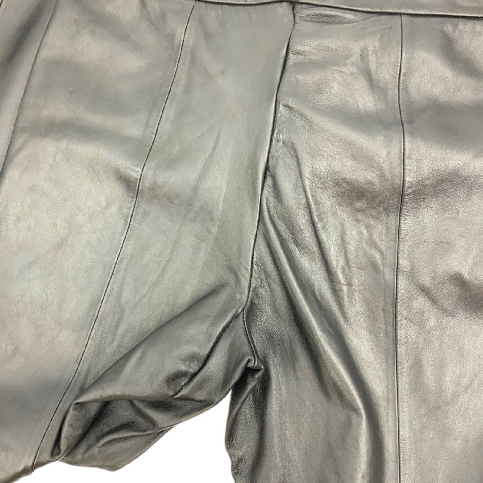 Maje Maje Black Lambskin Leather Trouser Pants 38FR Medium US Size 29" - 11 Thumbnail