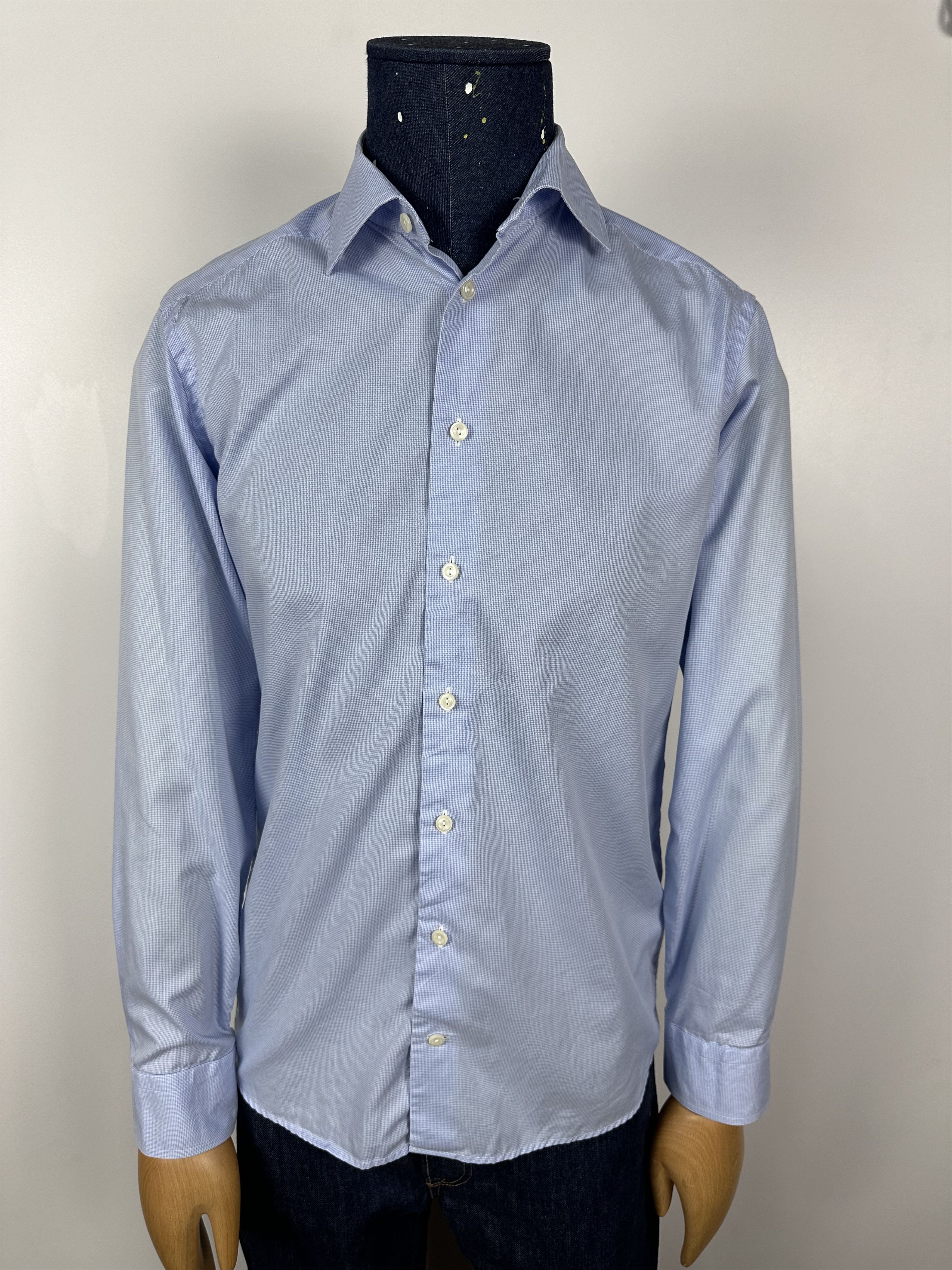 Eton × Grailed Eton Dress Shirt Mens Button Up Long Sleeve Slim Size 40 Size US M / EU 48-50 / 2 - 2 Thumbnail