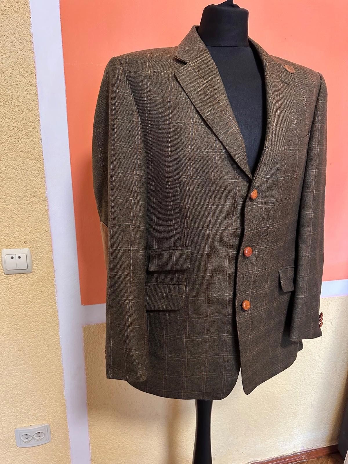 Burberry Burberry London Wool Tweed Plaid Sport Coat Blazer Jacket 52 Size 52R - 2 Thumbnail