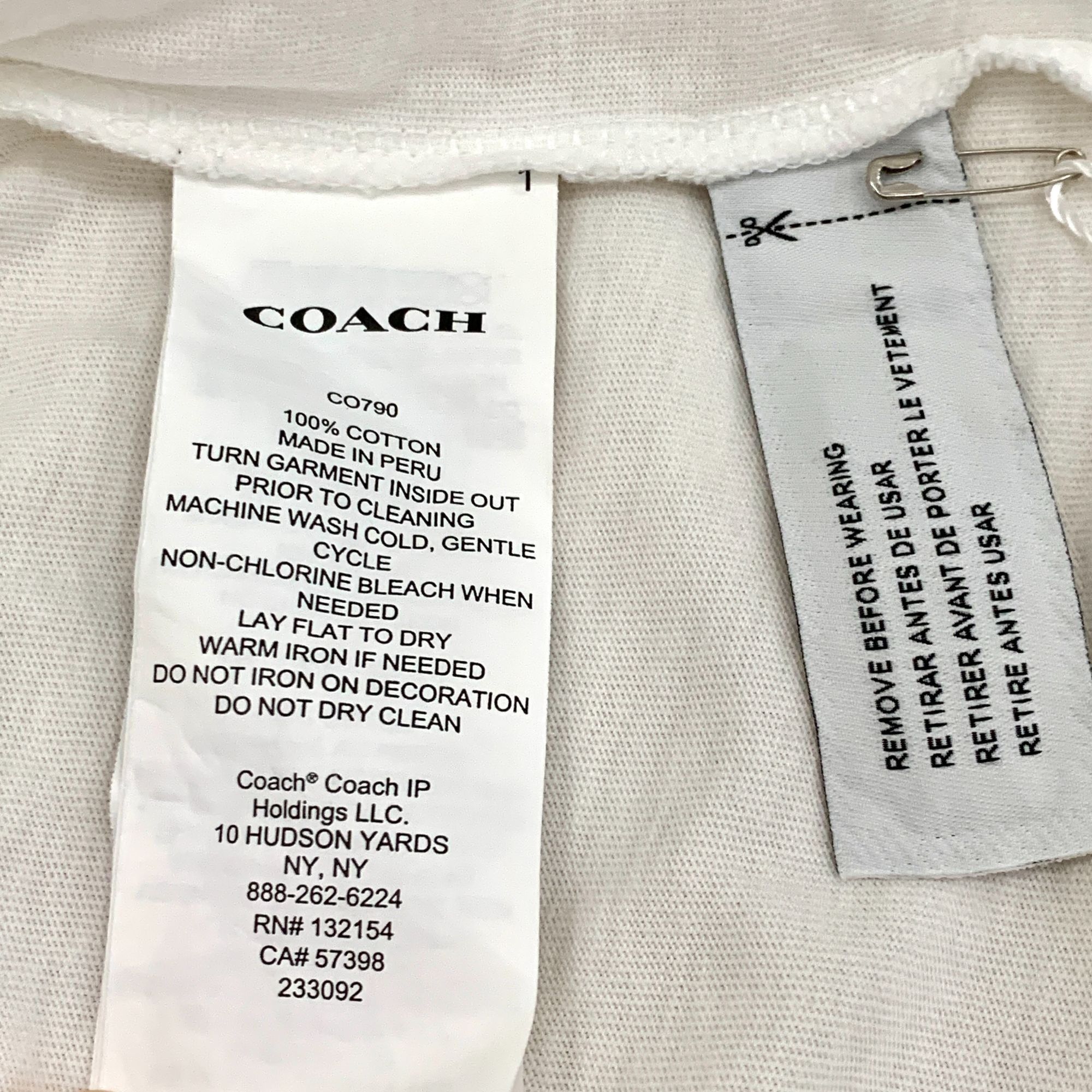 Coach Coach White Logo Print Round-Neck Short-Sleeve T-Shirt Size Size S / US 4 / IT 40 - 3 Thumbnail
