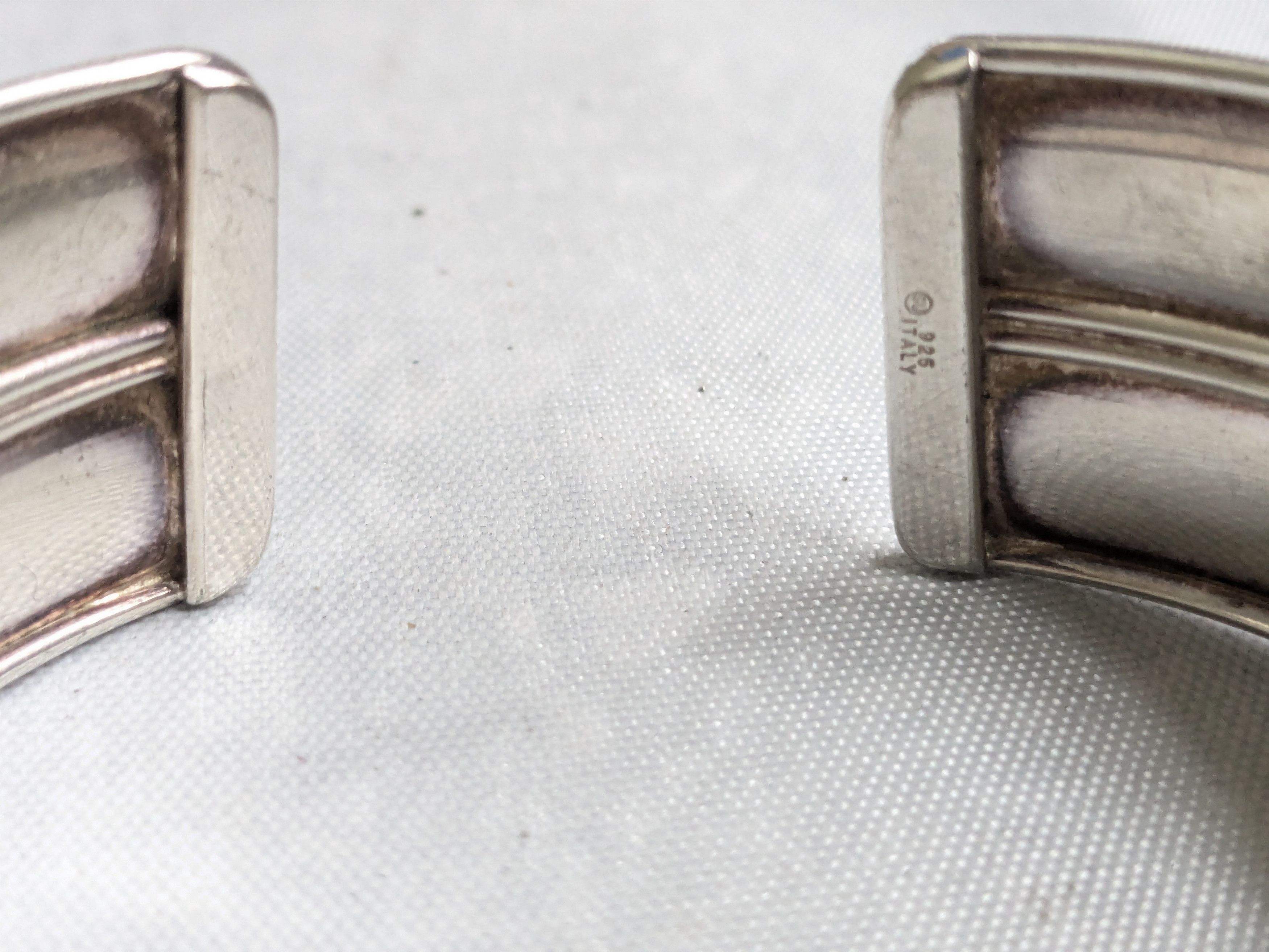 Jewelry Vintage Sterling Silver Cuff Bracelet 6" Italy Size ONE SIZE - 11 Thumbnail