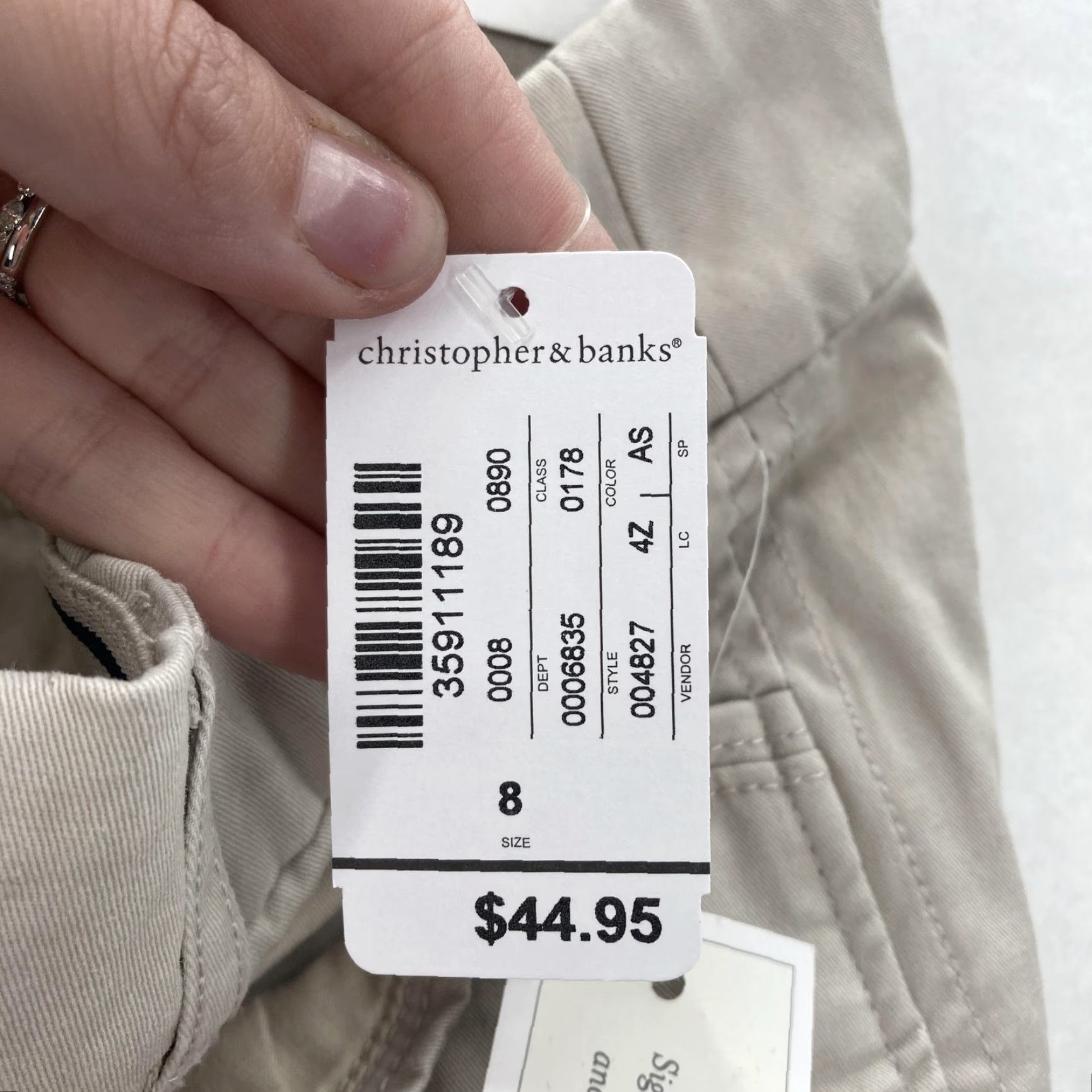 Vintage VINTAGE Christopher & Banks Pants Womens 8 Signature Comfort Straight Leg Beige Stretch Size 30" / US 8 / IT 44 - 6 Thumbnail