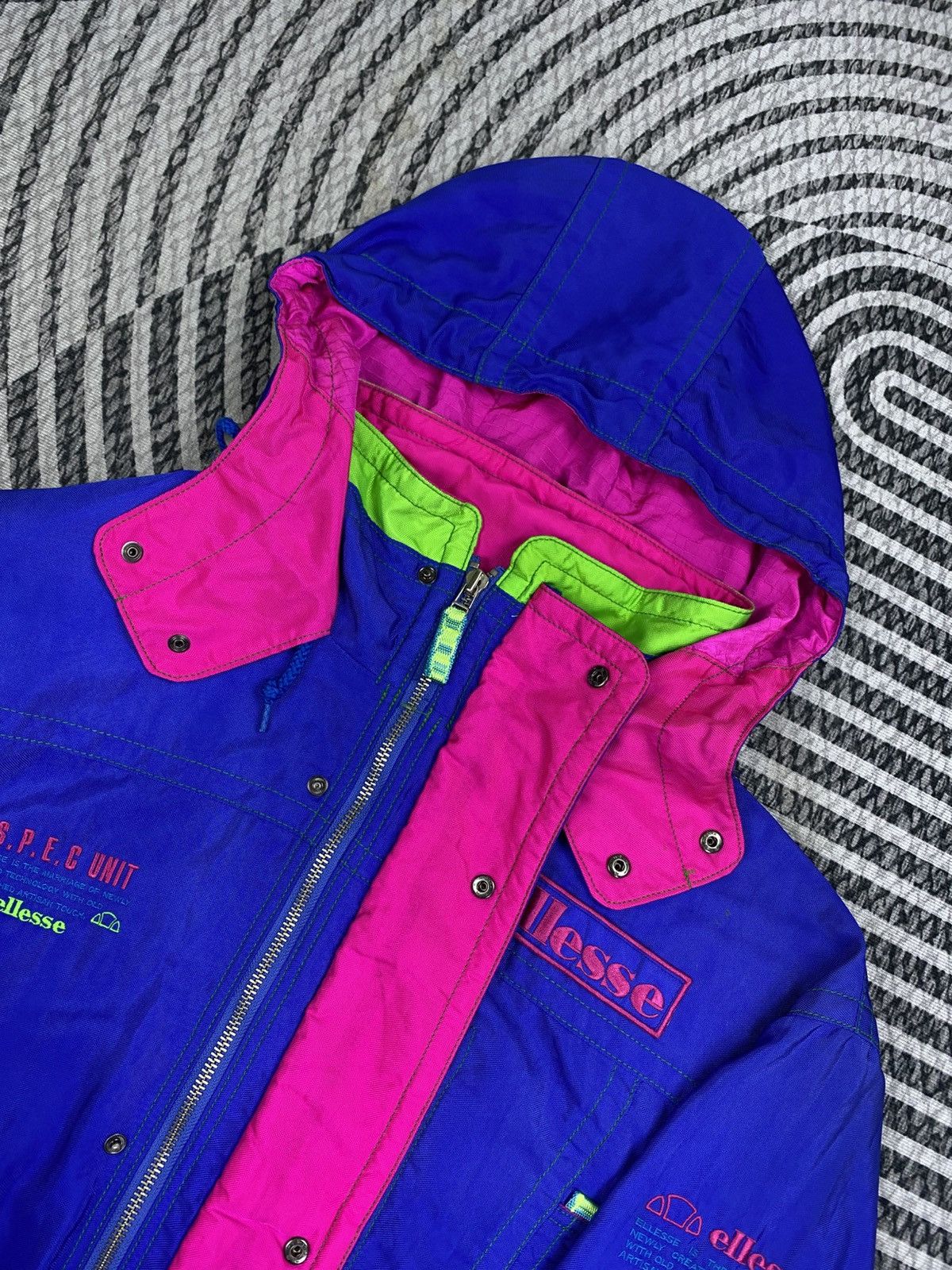 Ellesse × Goldwin Vtg Ellesse X Goldwin S.E.P.G Unit Pink Lining Ski Jacket Size US XL / EU 56 / 4 - 9 Thumbnail