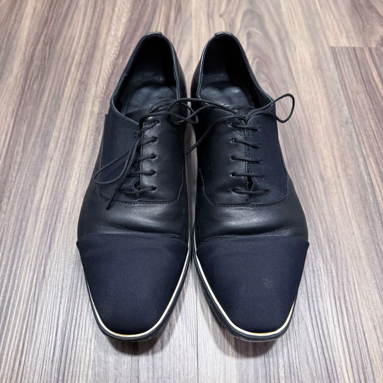 Nicholas Kirkwood Nicholas Kirkwood Italian Mixed-Media Derby Shoes Black 41.5 Size US 8.5 / EU 41-42 - 1 Thumbnail