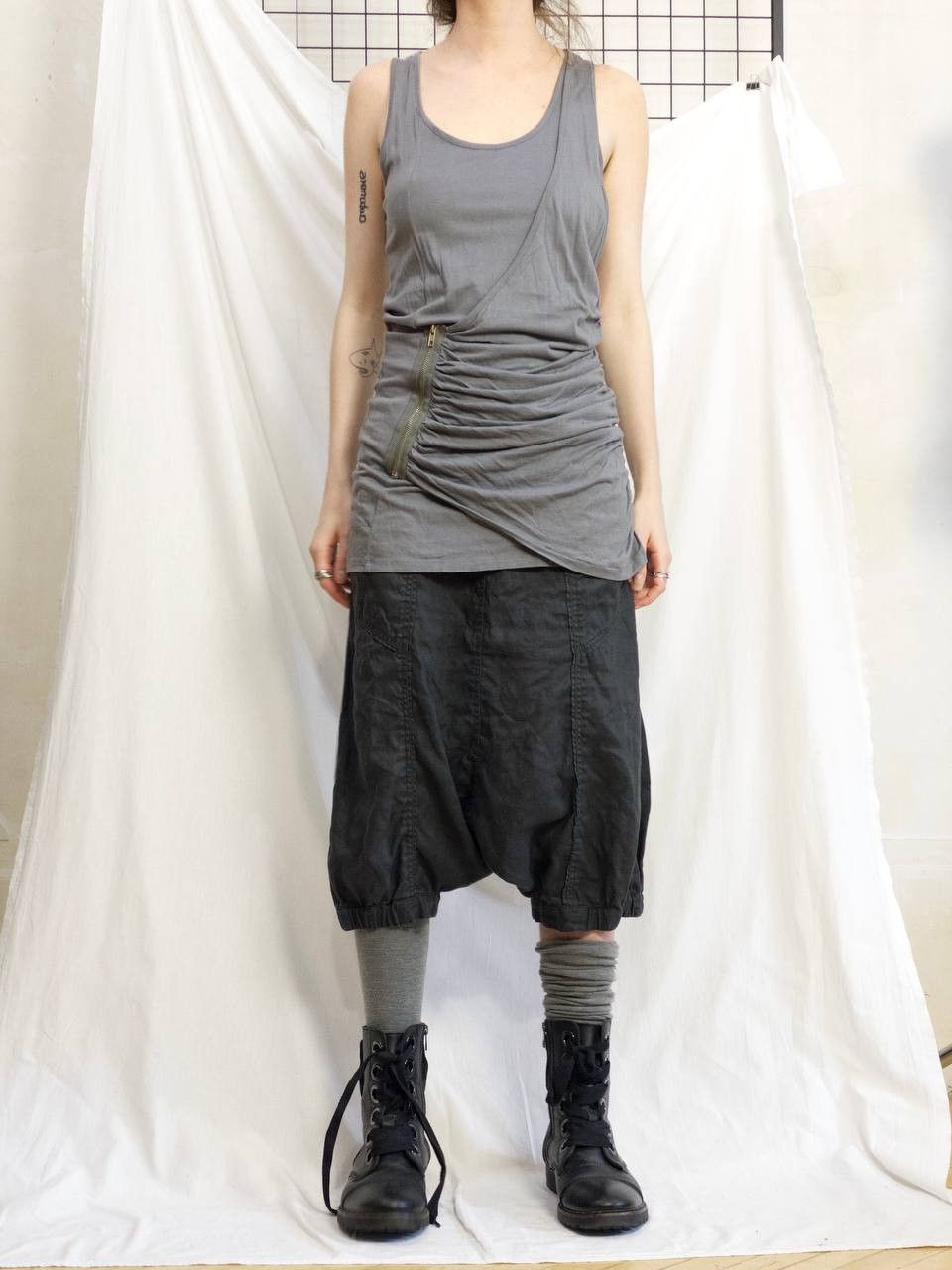 Vintage Longline top|tunic avant-garde zipper overlay duna dystopian Size S / US 4 / IT 40 - 14 Thumbnail