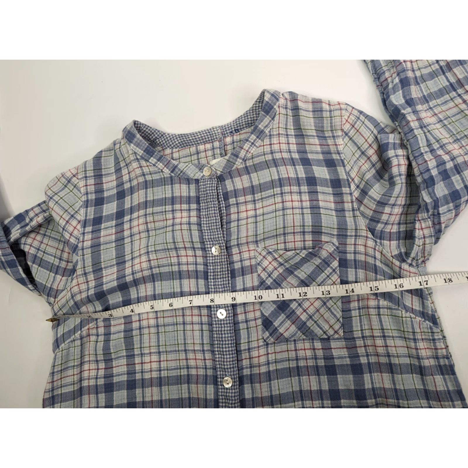 J. Jill J Jill Plaid Double Cloth Cotton Gauze Tunic Blouse Button Shirt Size Small Size S / US 4 / IT 40 - 7 Thumbnail