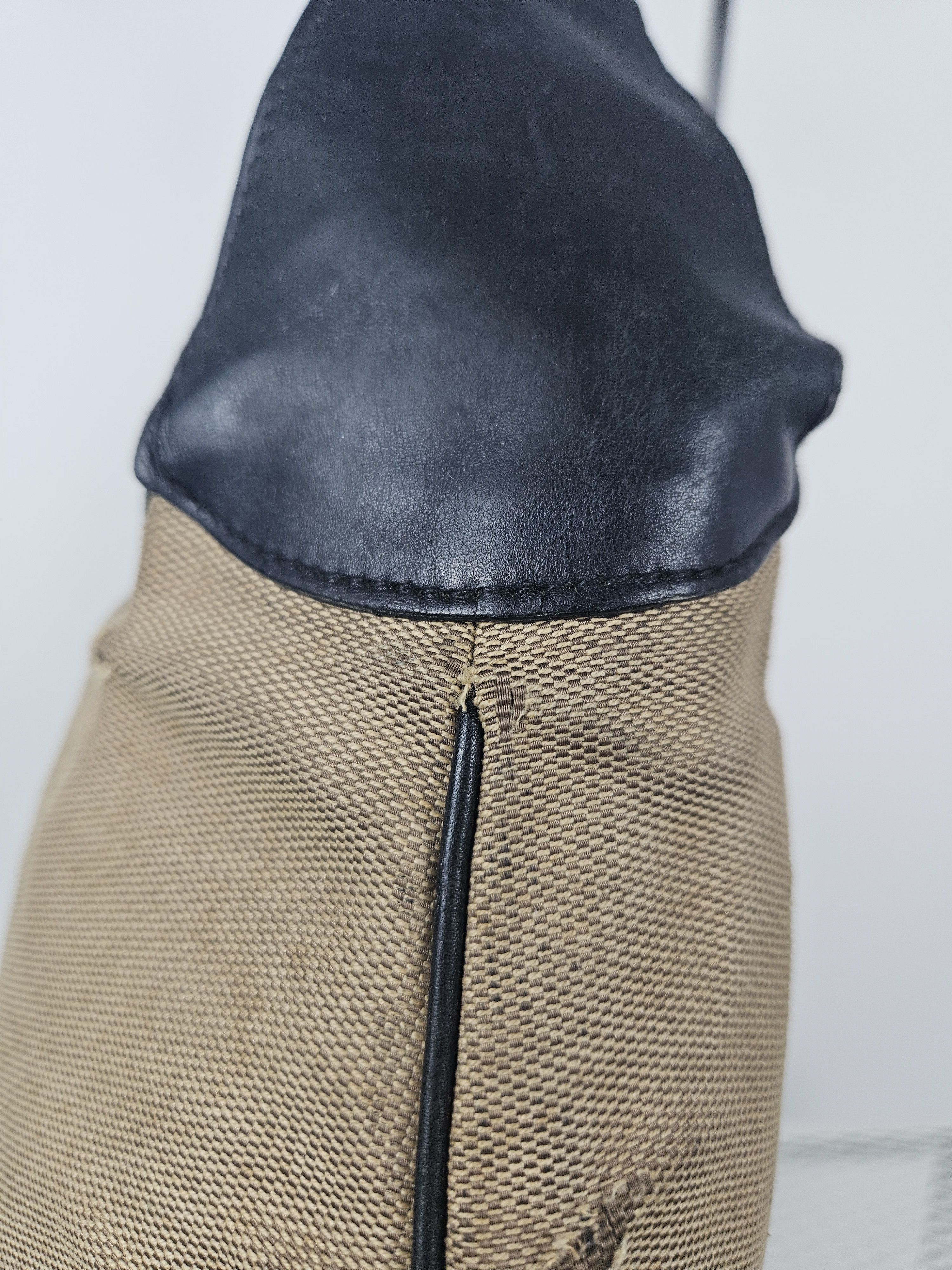 Gucci Vintage y2k Gucci Jackie canvas and leather hobo handbag Size ONE SIZE - 14 Thumbnail
