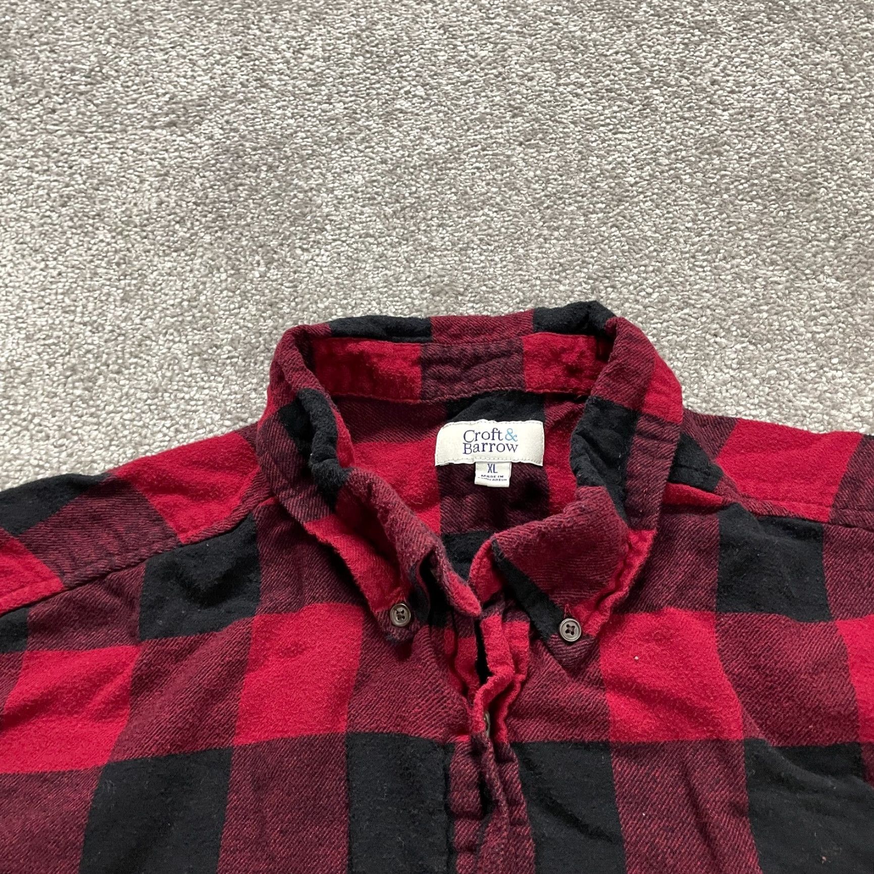 Croft & Barrow Croft & Barrow Flannel Shirt Mens XL Multicolor Plaid Button-Up Long Sleeve Cotton Casual Classic Outdoor Western Mens Size US XL / EU 56 / 4 - 3 Thumbnail