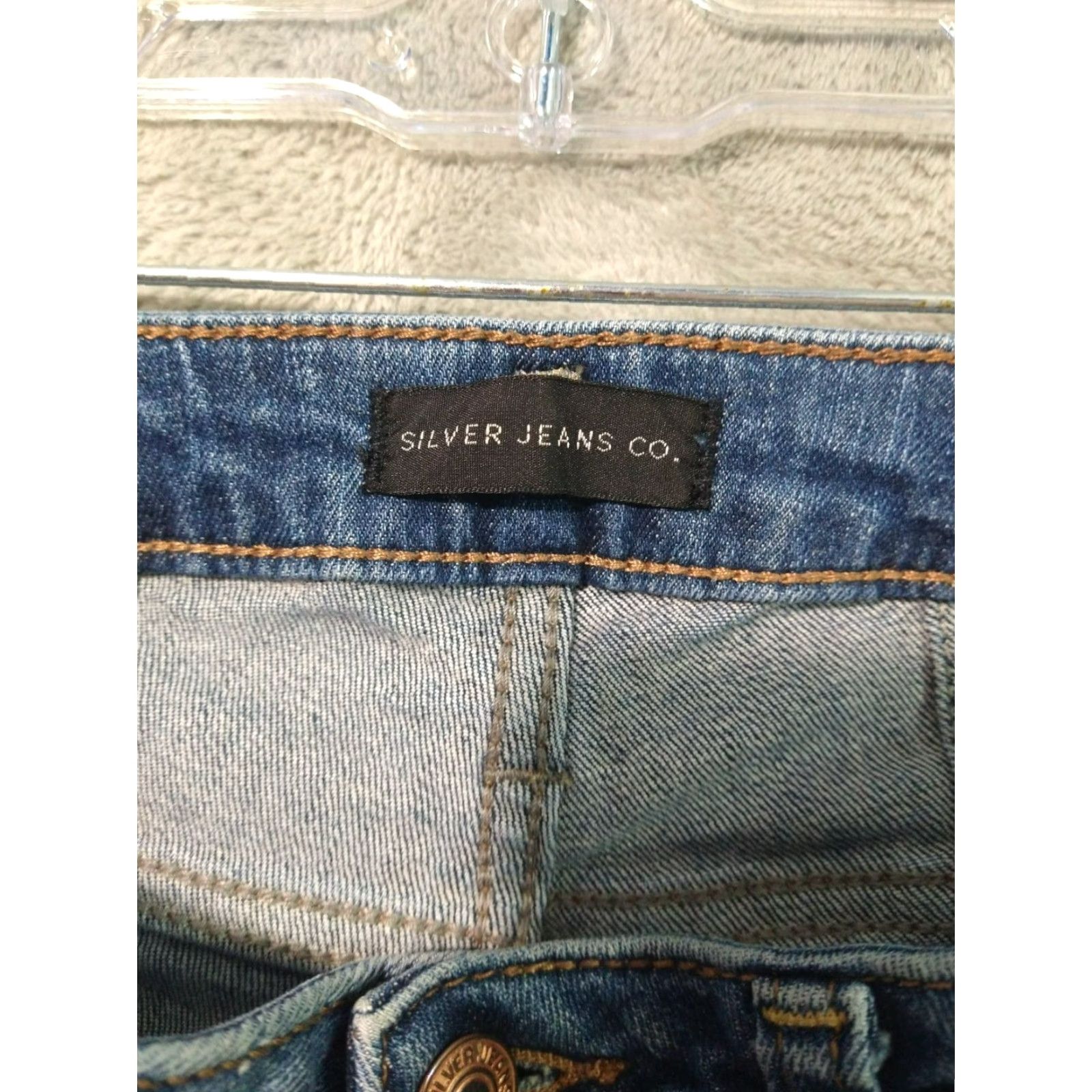 Silver Jeans Co. VINTAGE Silver Jeans Co. Jeans - Denim Skinny - 27x29 - Blue - Mid Rise Stretch - 5 Pocket - Women Size 27" / US 4 / IT 40 - 7 Thumbnail