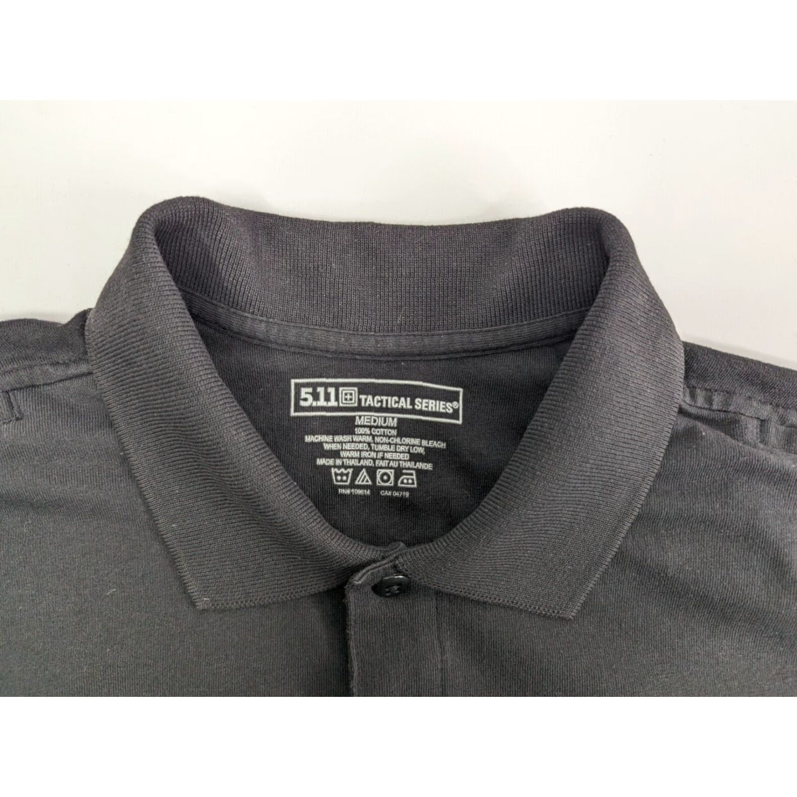 Vintage 5.11 Tactical Polo Men's M Black Short Sleeve Button Collared Cotton Shirt 71182 Size US M / EU 48-50 / 2 - 5 Thumbnail