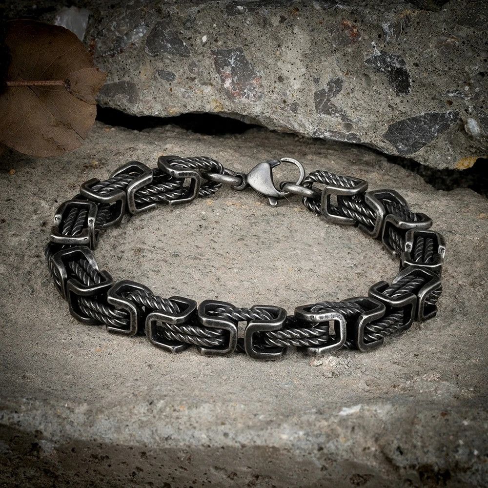 Other Geometric Byzantine Link Chain Bracelet Punk Gift For Him Size ONE SIZE - 4 Thumbnail