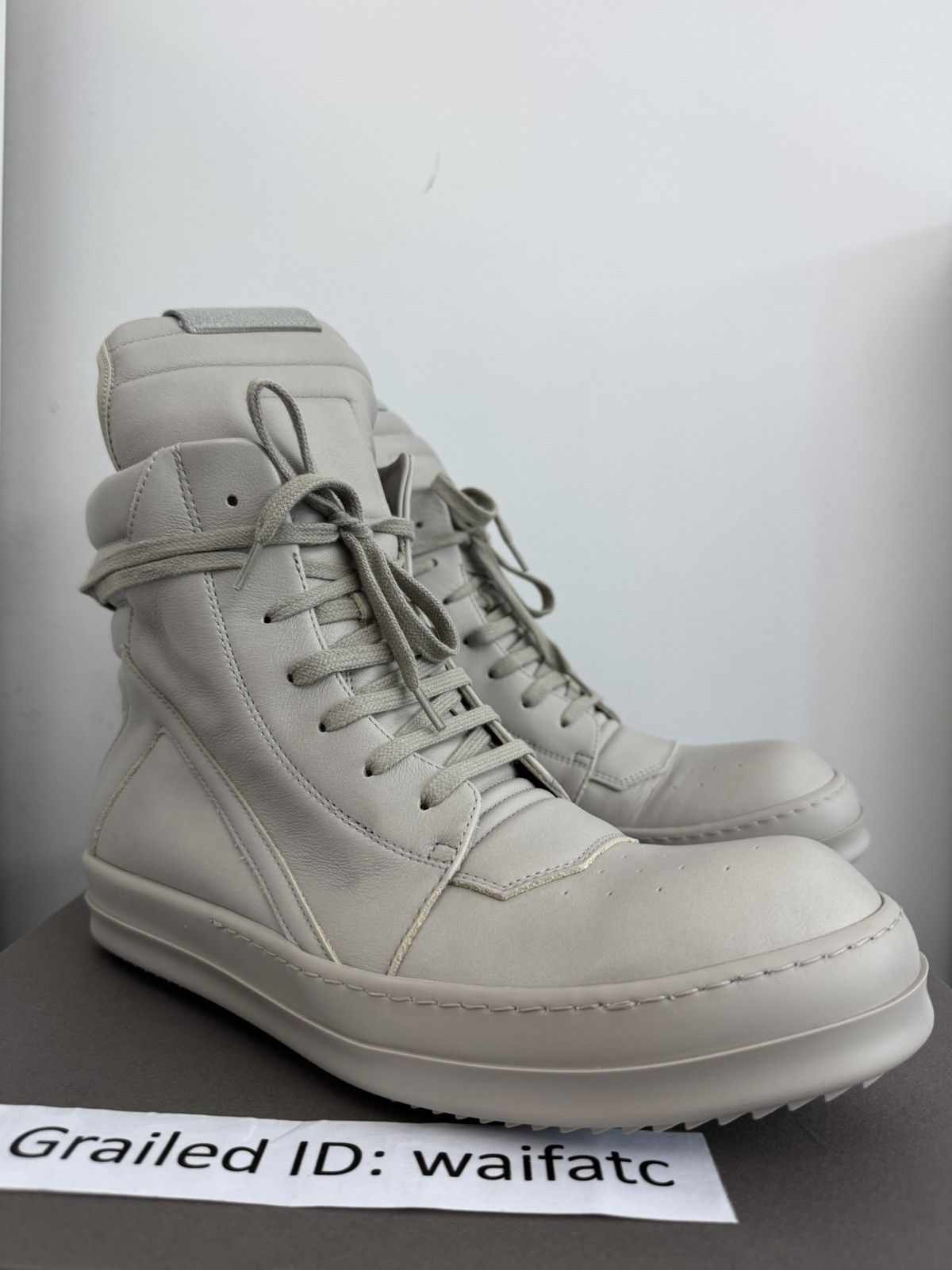 Rick Owens RICK OWENS LEATHER PEARL GEOBASKETS Size US 9 / EU 42 - 4 Thumbnail