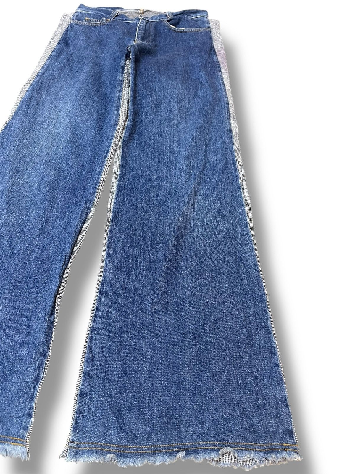 Japanese Brand Vintage Clutch Exclusive Flare Hybrid Denim Size US 28 / EU 44 - 4 Thumbnail