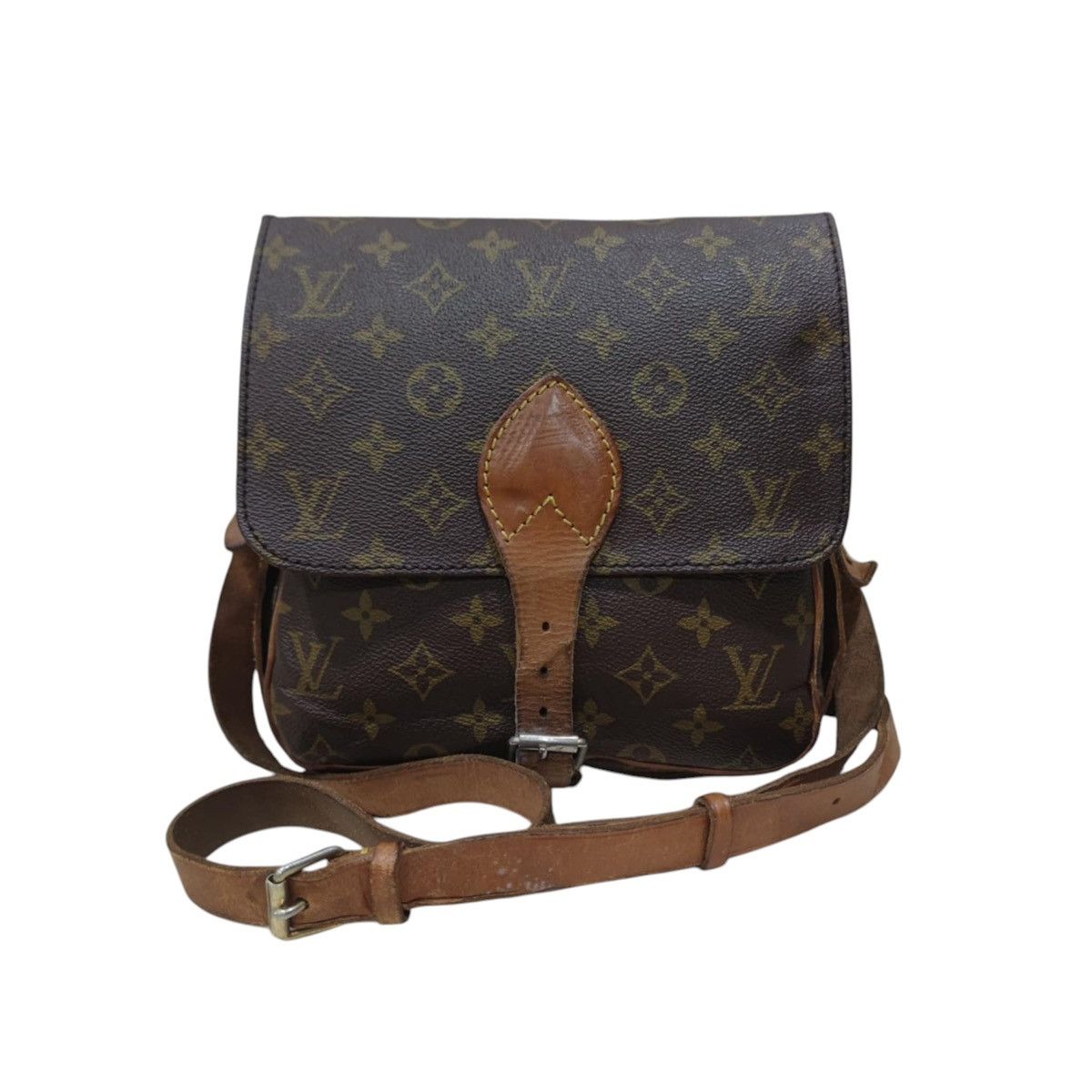 Louis Vuitton Monogram Crossbody Bag Messenger Flap in Brown, Women's