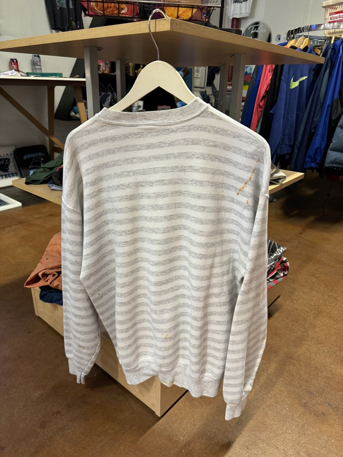 Vintage Vintage Grey Striped Duke University Crewneck Size US XL / EU 56 / 4 - 2 Thumbnail