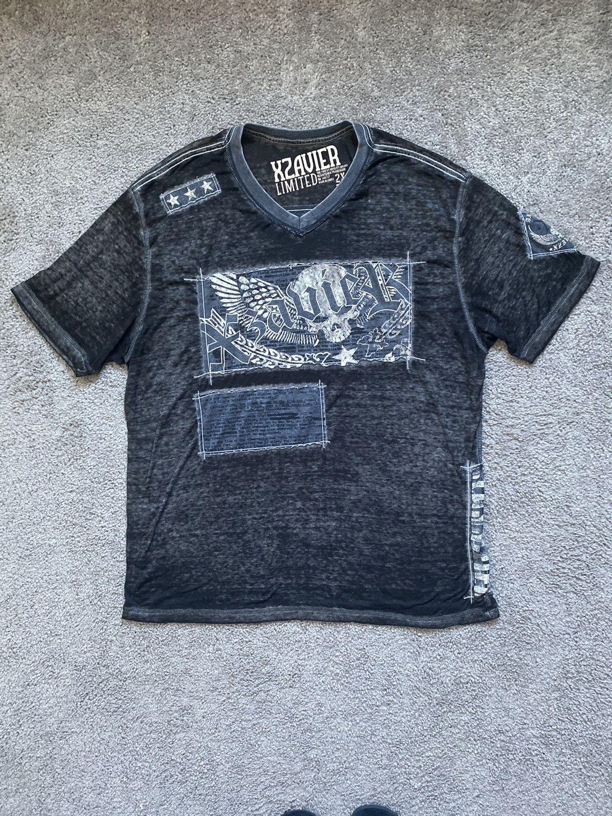 Affliction × Vintage Vintage Y2K Grunge Affliction Skull Tee Shirt Size US XL / EU 56 / 4 - 1 Thumbnail