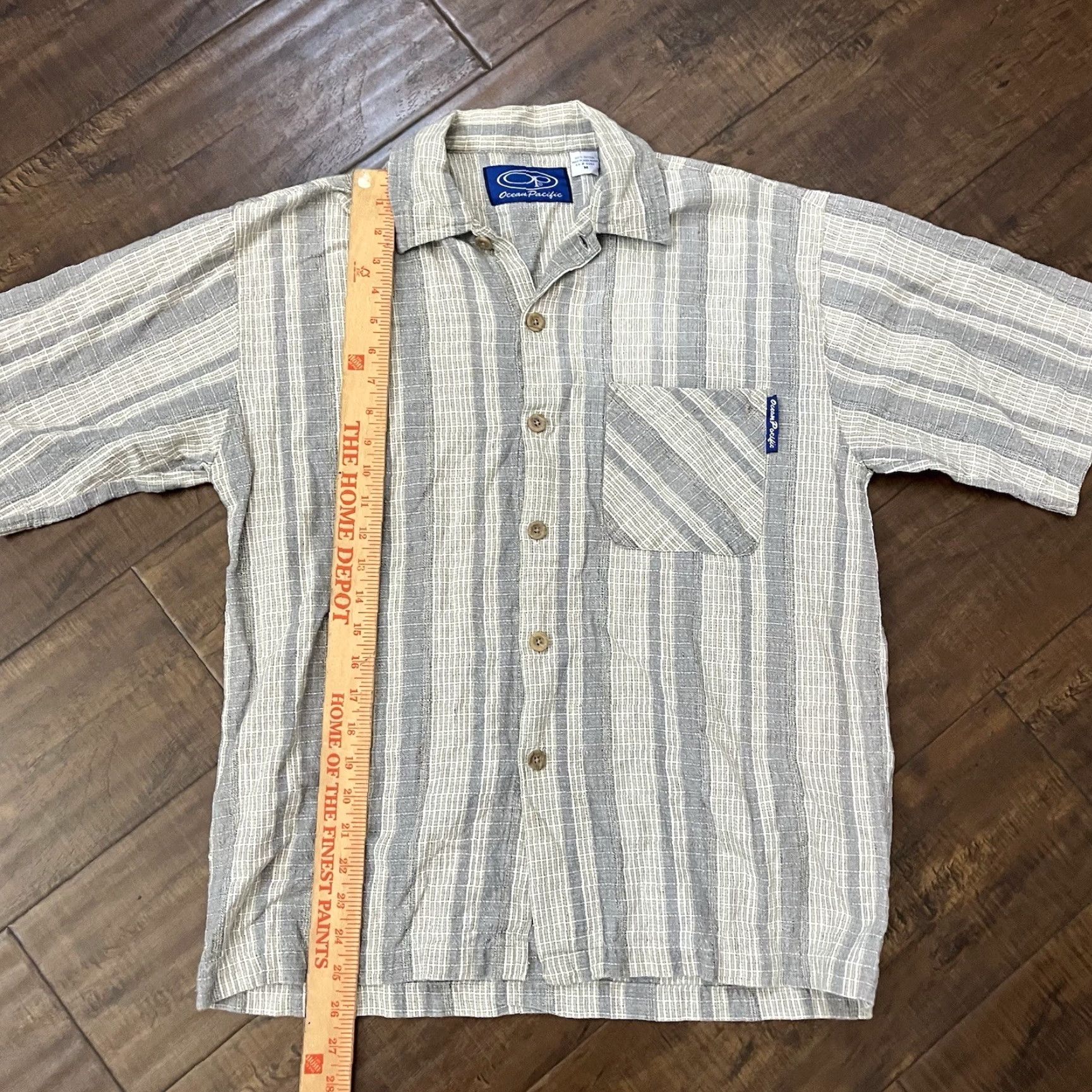 Ocean Pacific VINTAGE Ocean Pacific OP Sunwear Hawaiian Shirt Men Medium Brown Floral Aloha Camp Collar 90s Size US M / EU 48-50 / 2 - 5 Thumbnail