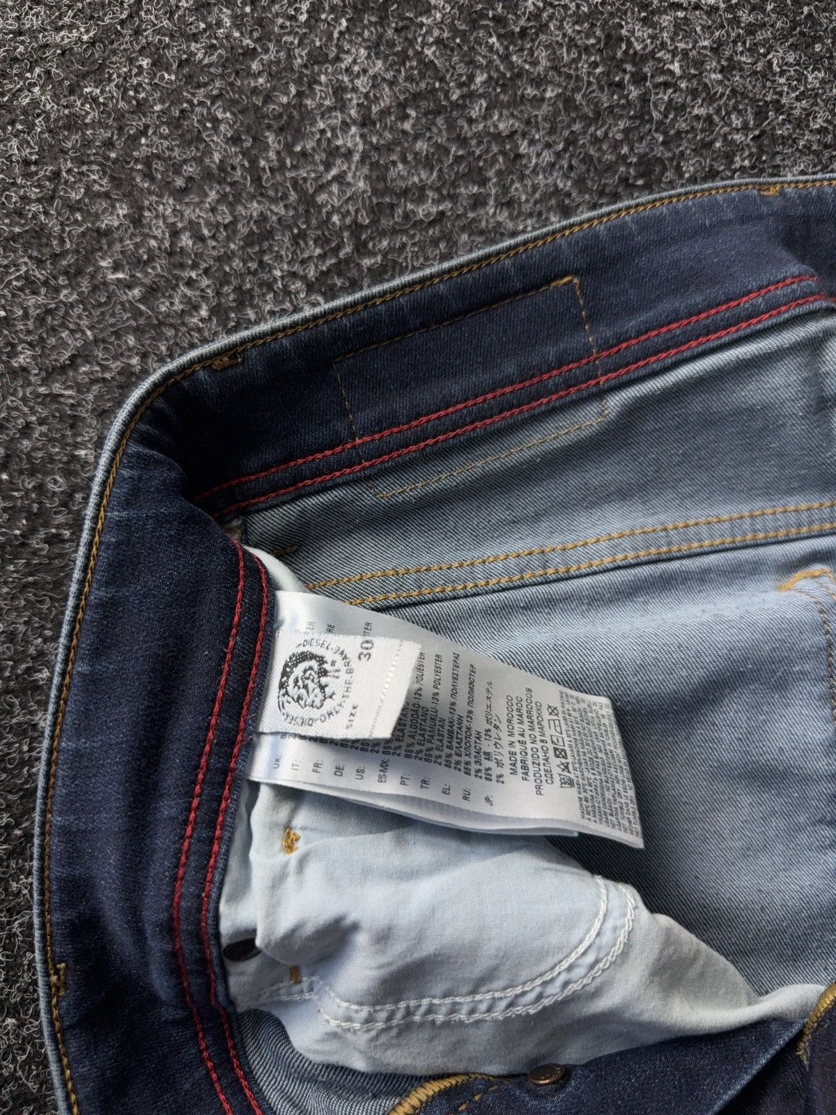 Diesel Designer Dirty Diesel Sleenker Skinny Jeans Blue Wash W30 Size 30" / US 8 / IT 44 - 11 Thumbnail