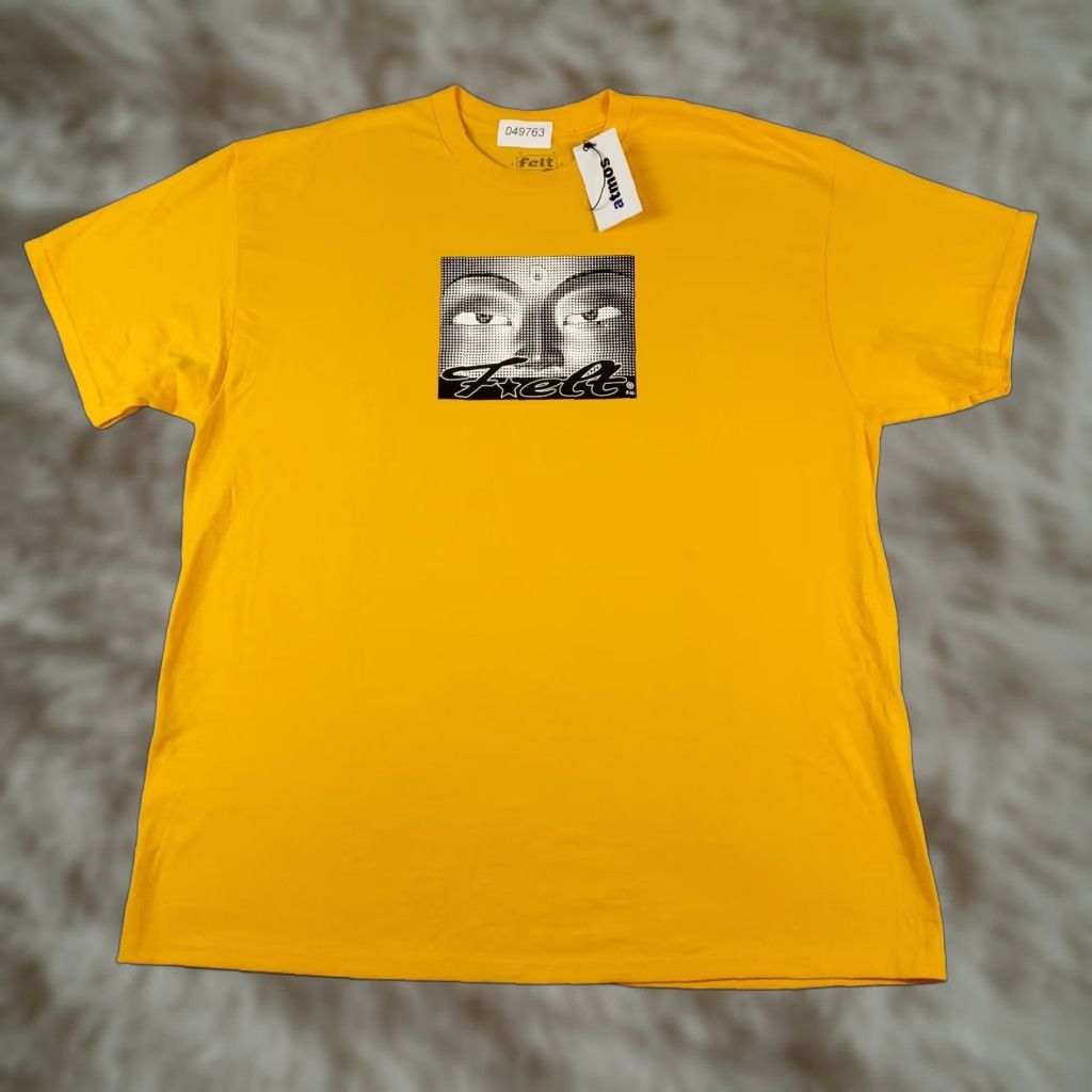 FELT For Every Living Thing Shirt Mens XL Yellow Eyes Graphic Short Sleeve Felt Size US XL / EU 56 / 4 - 1 Thumbnail