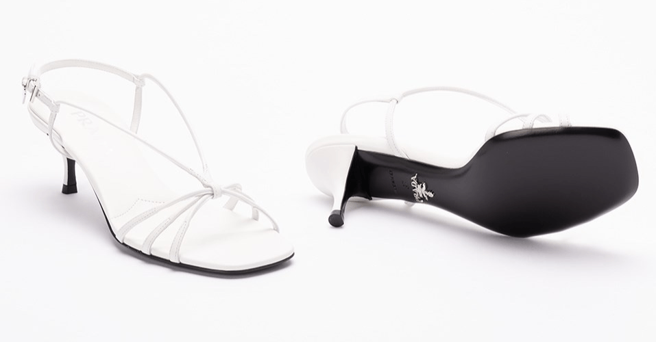 Prada Prada Capretto Strappy 55mm Sandal Mule Kitten Heel 41 Size US 11 / IT 41 - 5 Thumbnail
