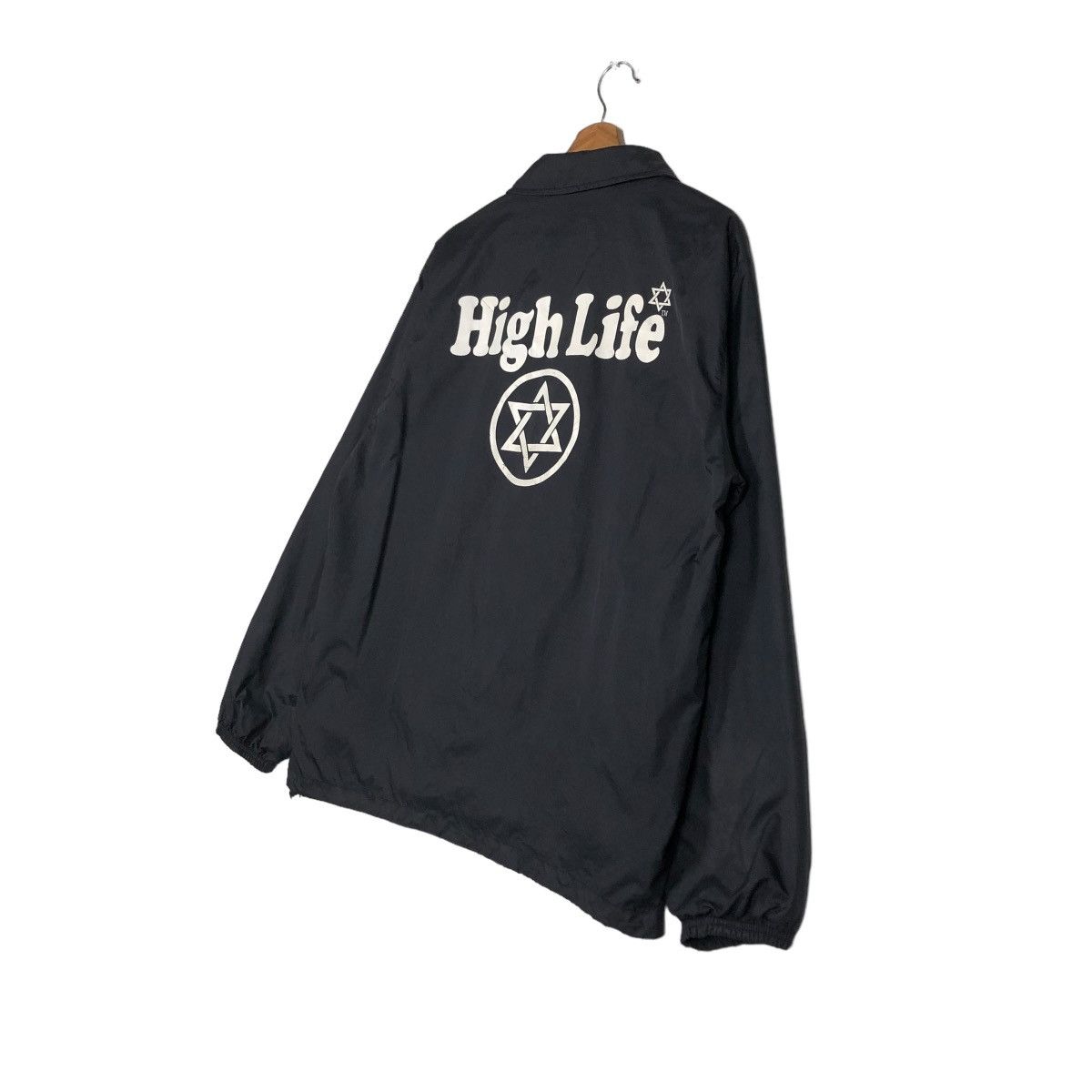 Japanese Brand 📌VINTAGE LIGHT JACKET BIKER HIGH LIFE BIG LOGO DESIGN Size US L / EU 52-54 / 3 - 3 Thumbnail