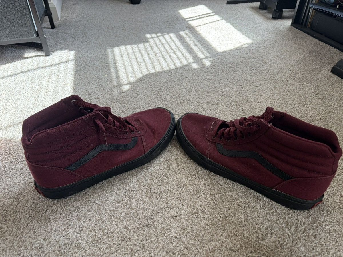 Vans Vans Maroon High Top Sneakers Size US 10 / EU 43 - 1 Thumbnail