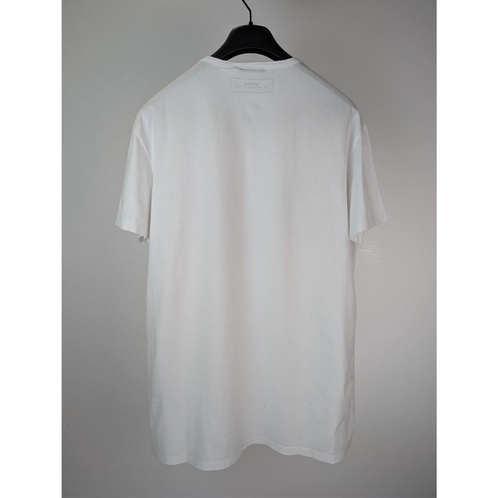 Balmain o1rshd1 Dangerous Print Cotton Crewneck T-Shirt in White Size US S / EU 44-46 / 1 - 11 Thumbnail