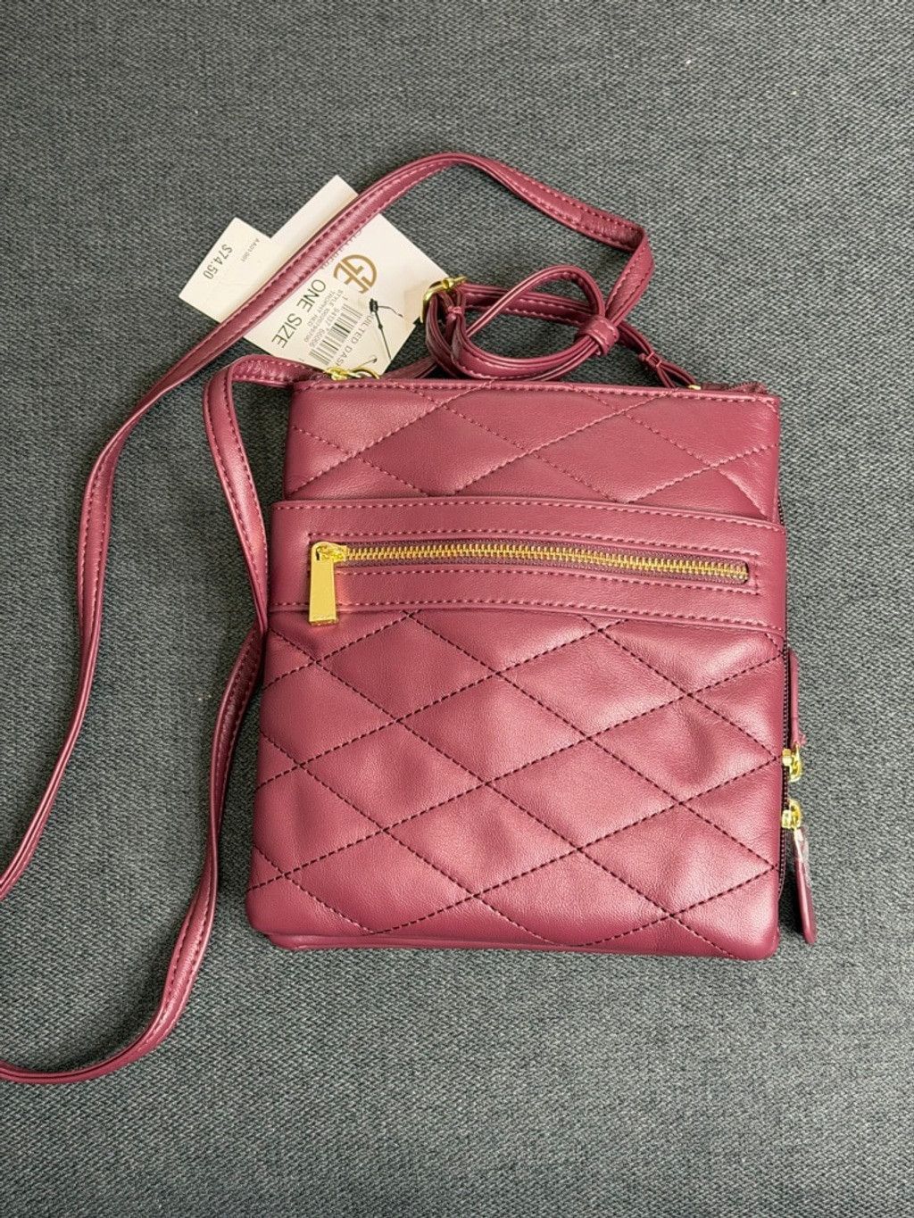 The Unbranded Brand Women's Giani Bernini Burgundy Quilted Crossbody Bag Size ONE SIZE - 2 Thumbnail
